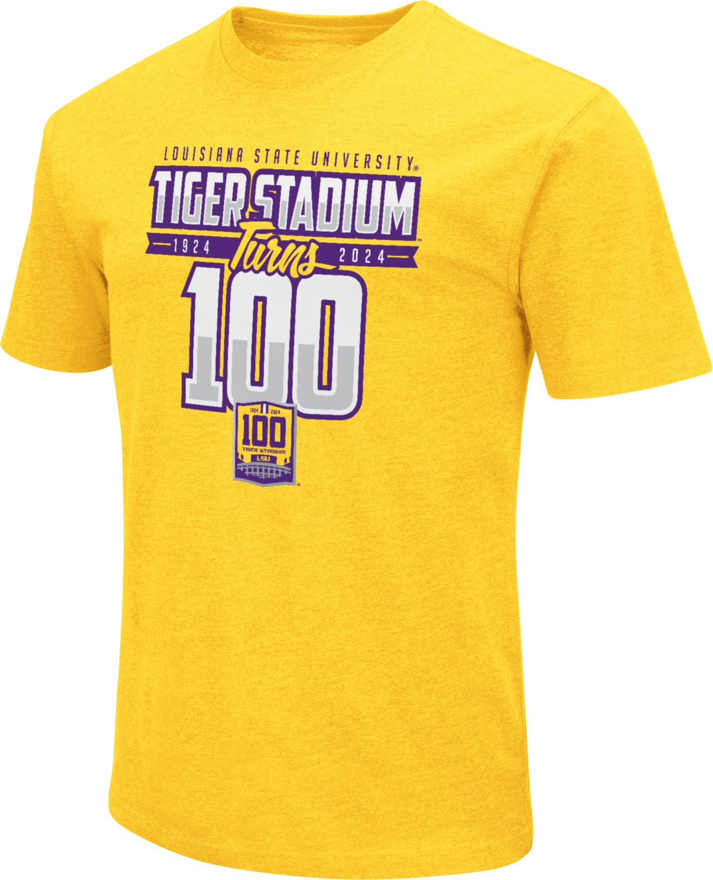 Colosseum Men's LSU Tigers Maize Stadium 100 T-Shirt