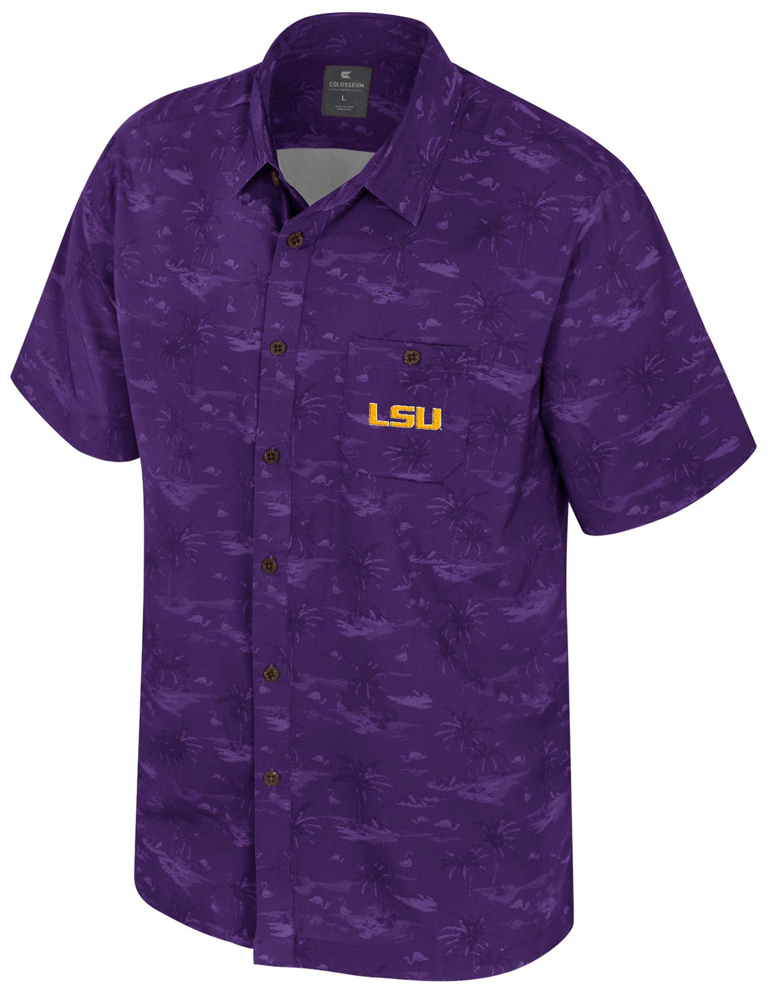 Colosseum Men's LSU Tigers Purple Atmosphere Camp T-Shirt
