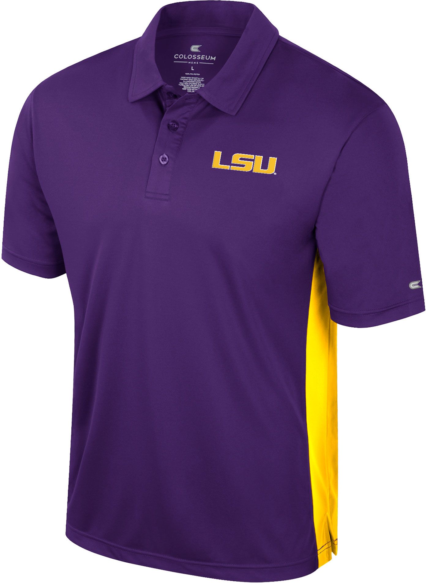Colosseum Men's LSU Tigers Purple Set In Polo