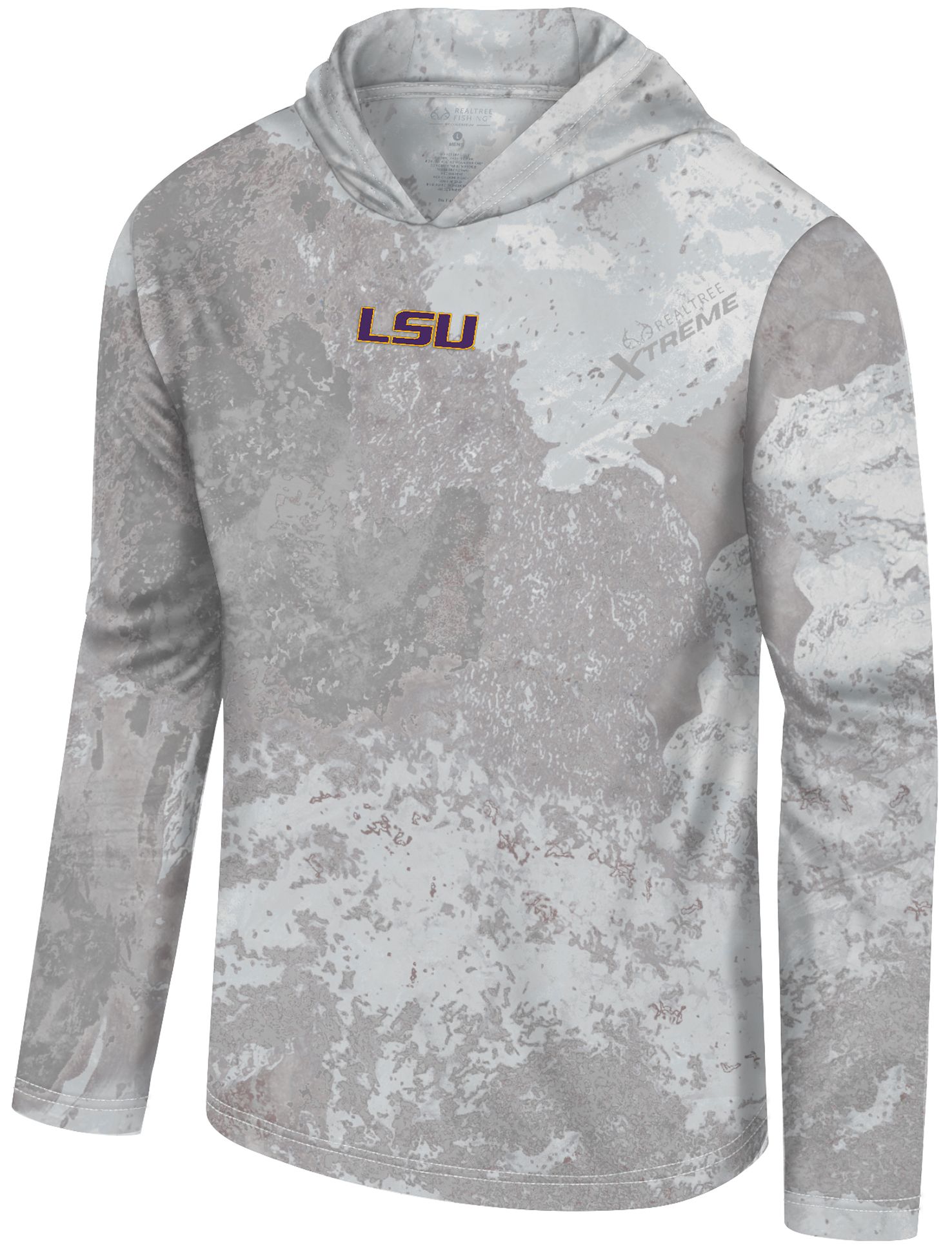 Colosseum Men's LSU Tigers Salt Roscoe Long Sleeve Hoodie T-Shirt
