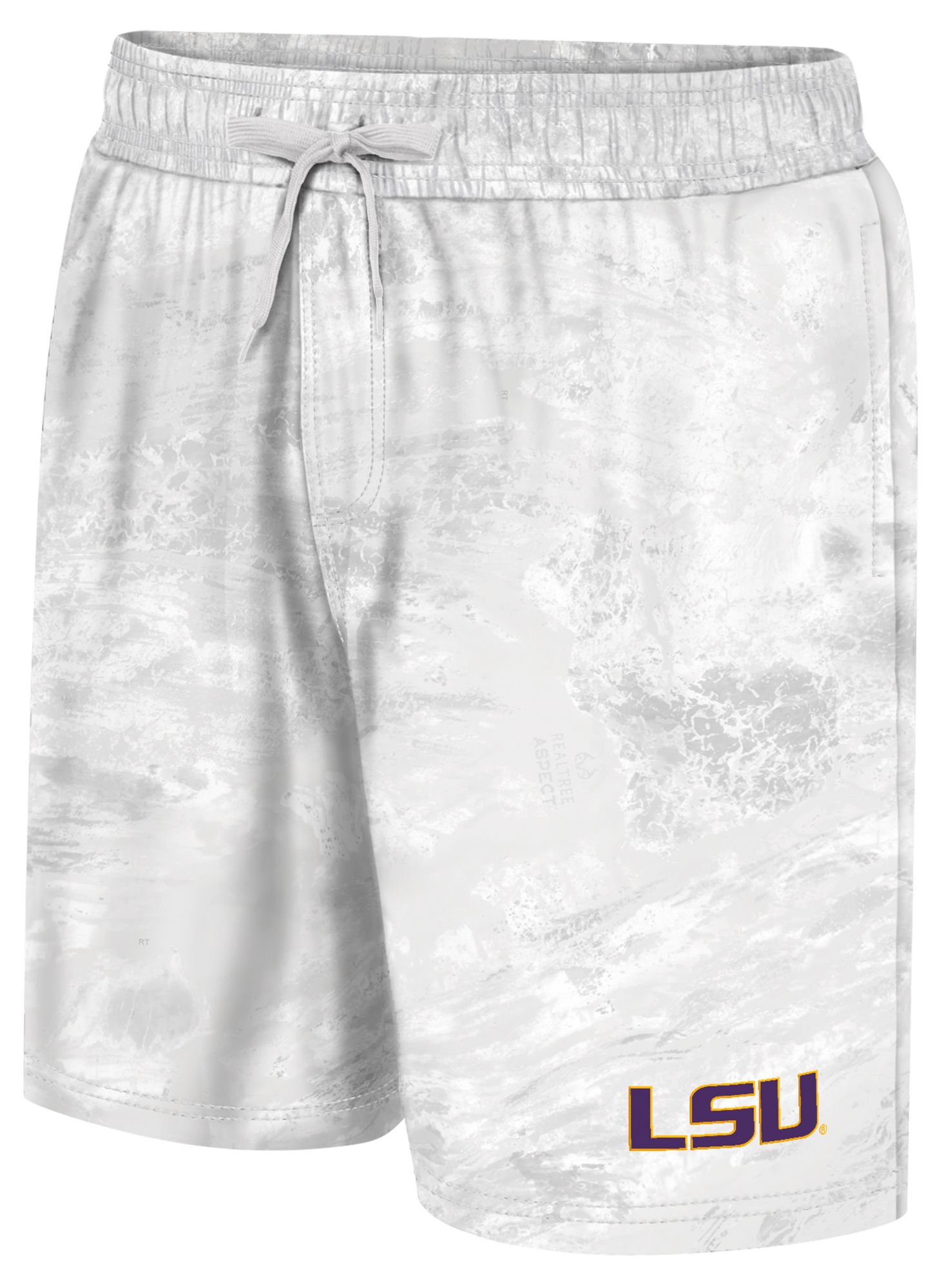 Colosseum Men's LSU Tigers Whiteout Realtree Huran Board Shorts
