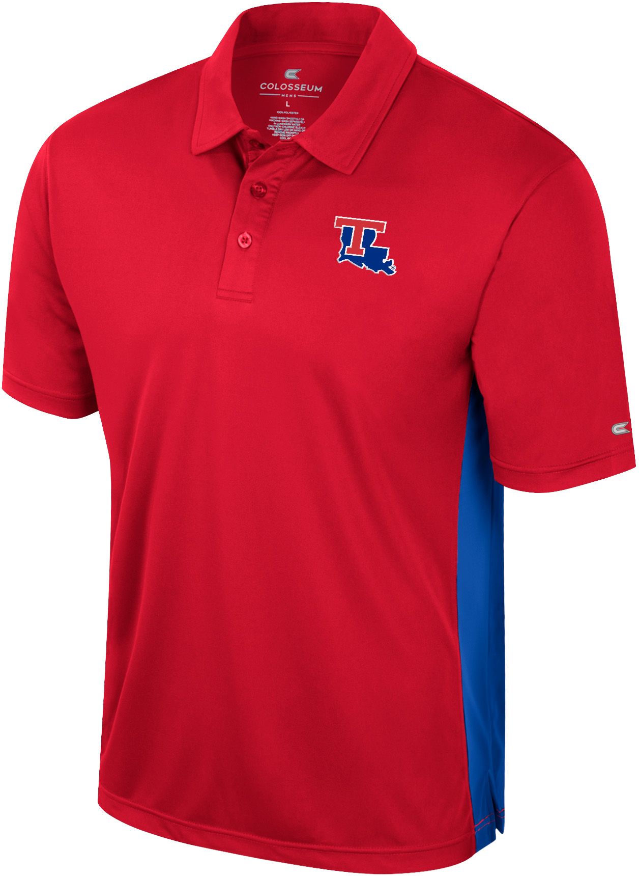 Colosseum Men's Louisiana Tech Bulldogs Red Polo
