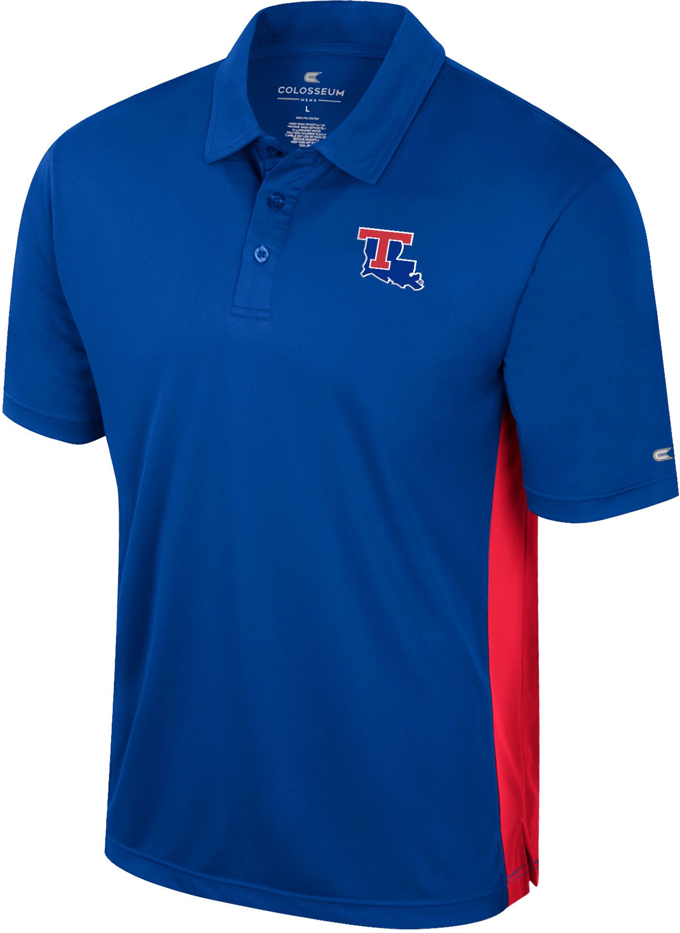 Colosseum Men's Louisiana Tech Bulldogs Blue Set In Polo