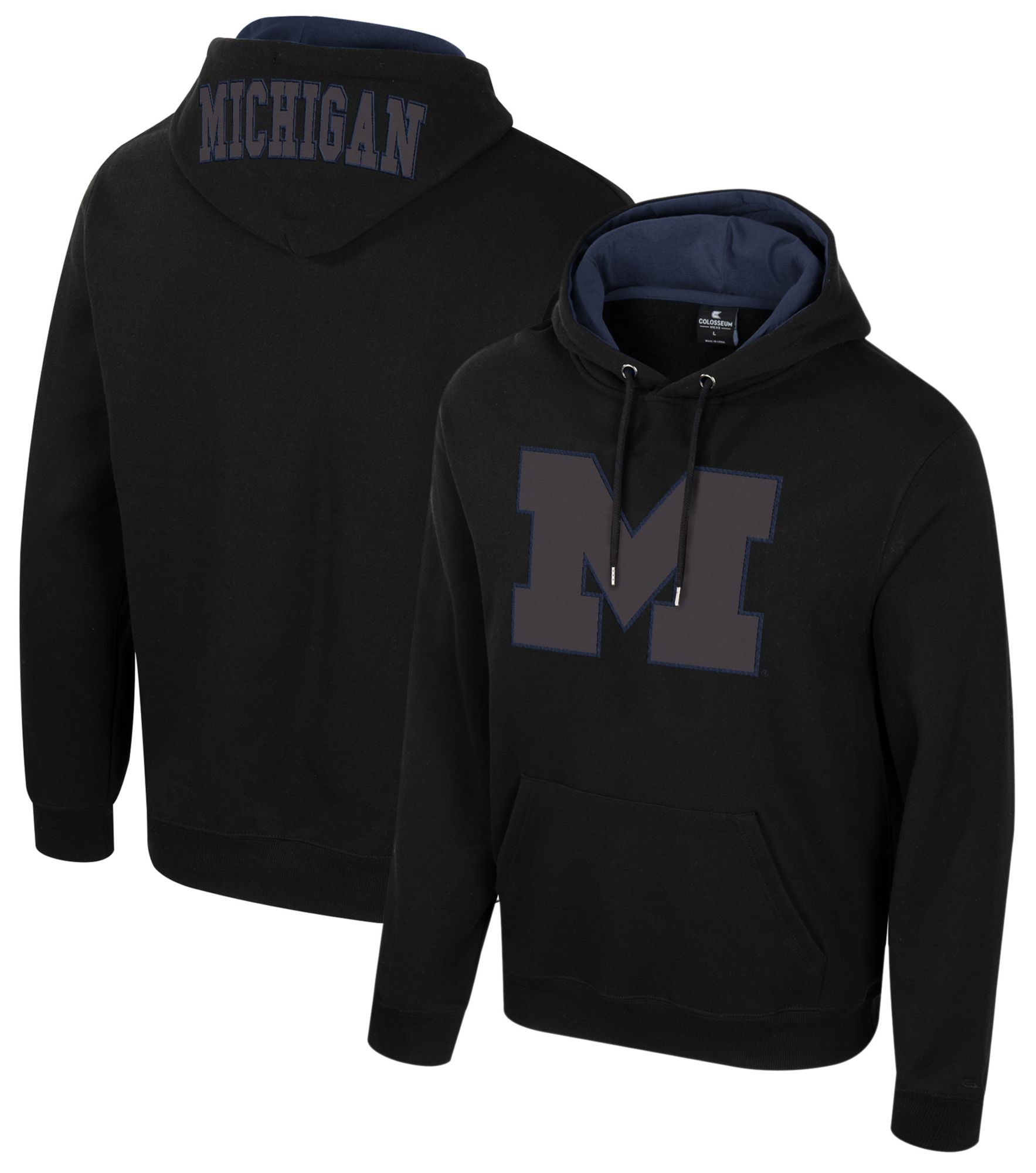 Colosseum Men's Michigan Wolverines Black Bioelectric Fleece Hoodie
