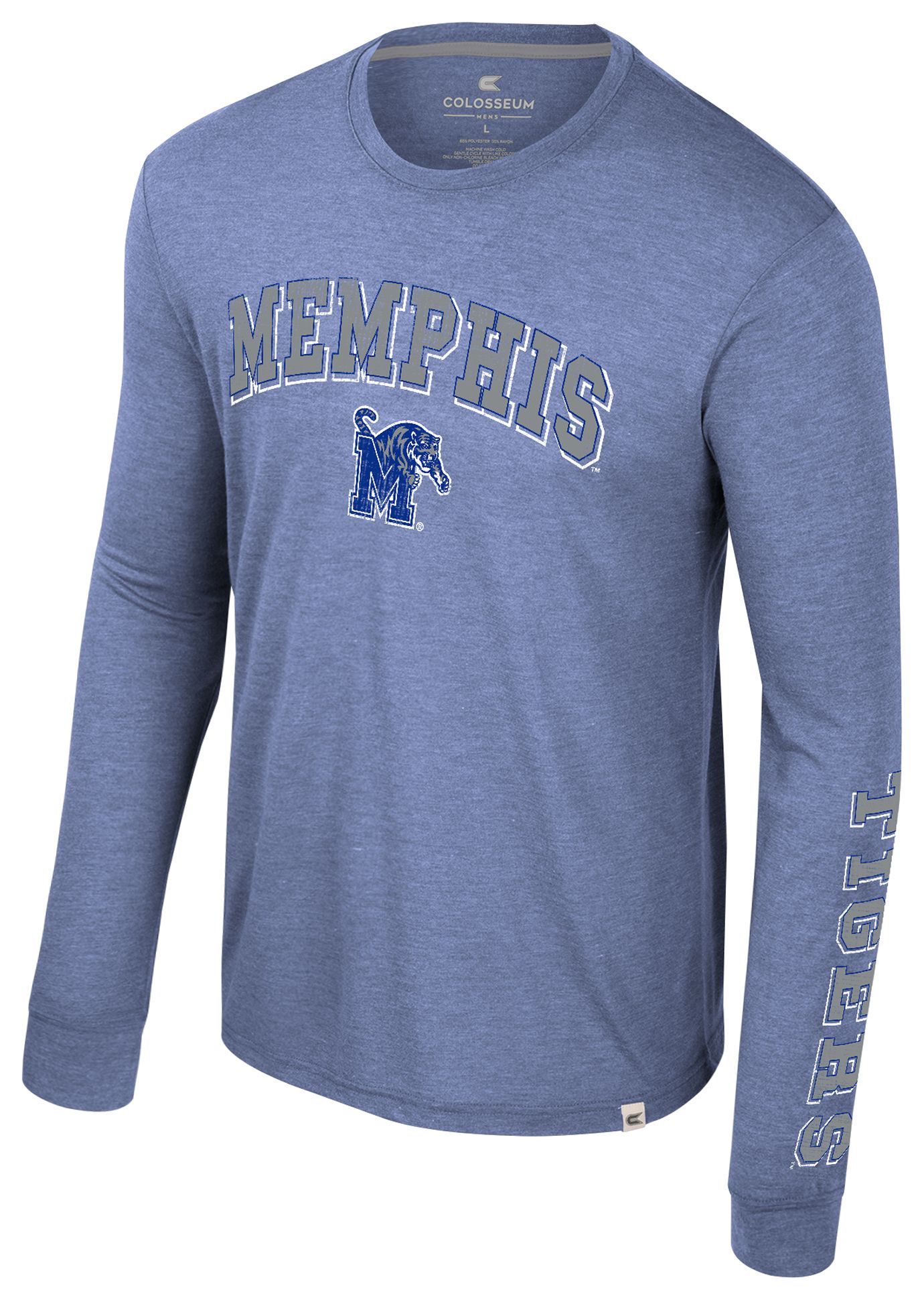 Colosseum Men's Memphis Tigers Royal Virtual Reality Long Sleeve T-Shirt