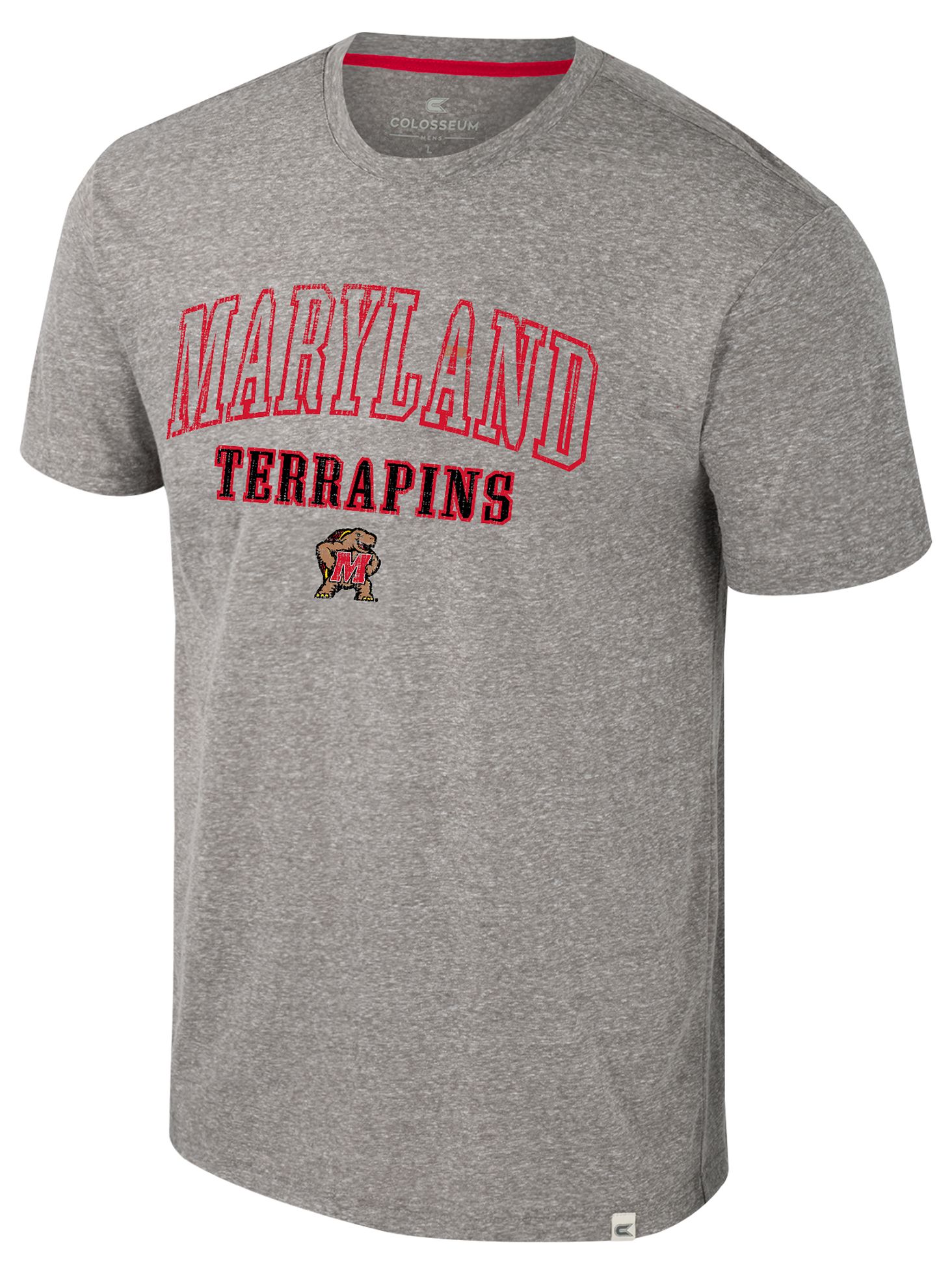 Colosseum Men's  Maryland Terrapins Heather Grey Electromagnetic T-Shirt