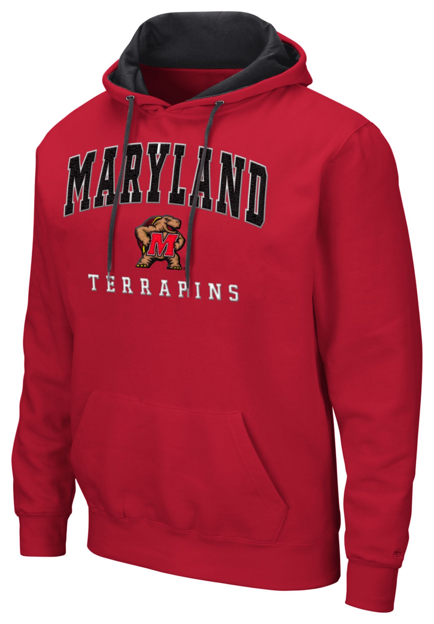 Colosseum Men's Maryland Terrapins Red Pullover Hoodie
