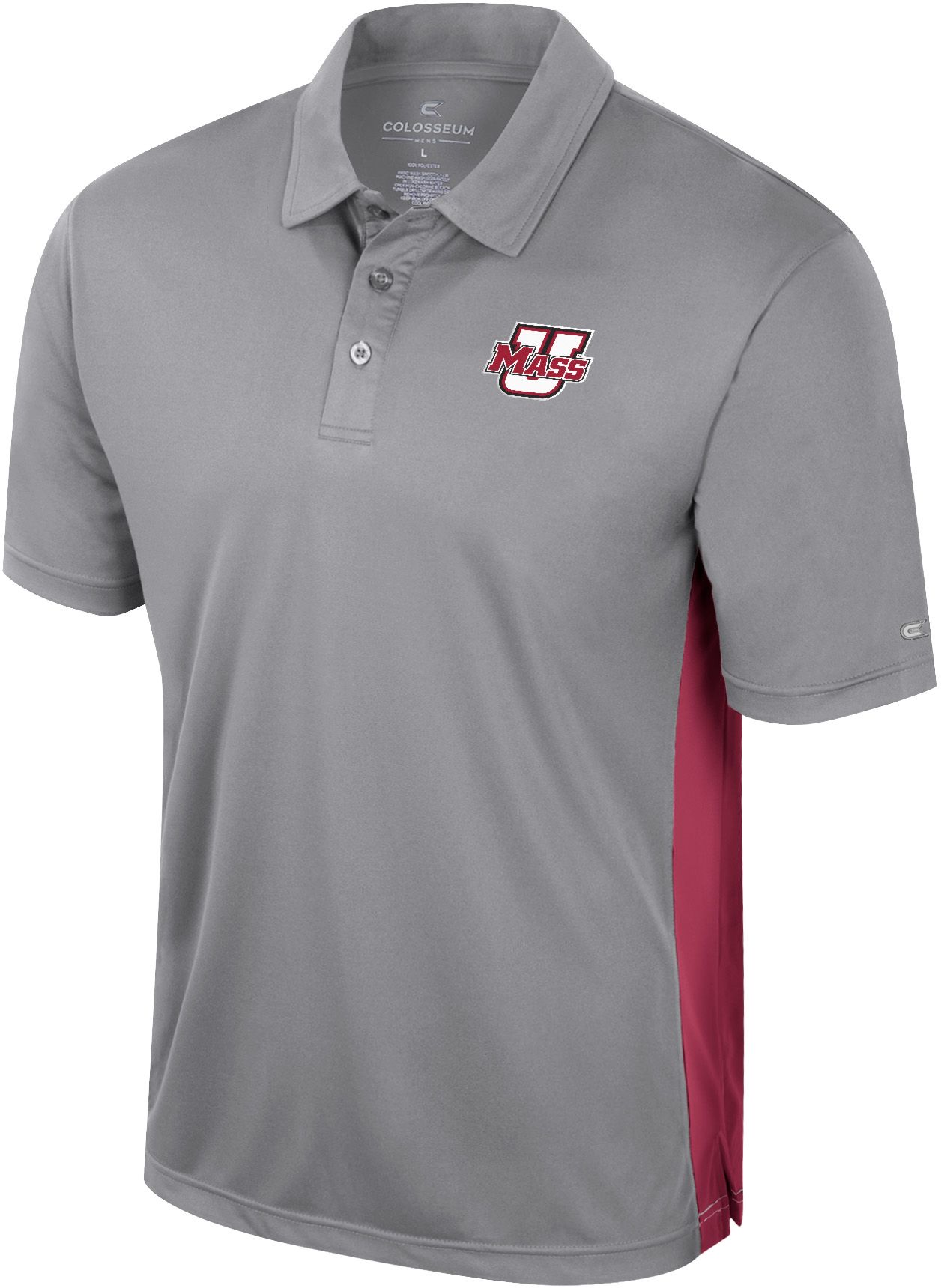 Colosseum Men's UMass Minutemen Grey Polo