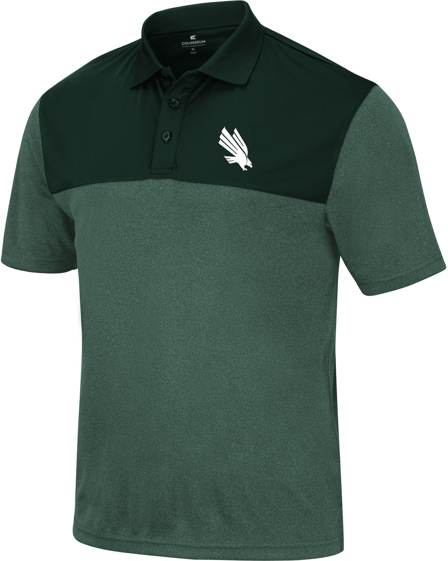 Colosseum Men's North Texas Mean Green Green Polo