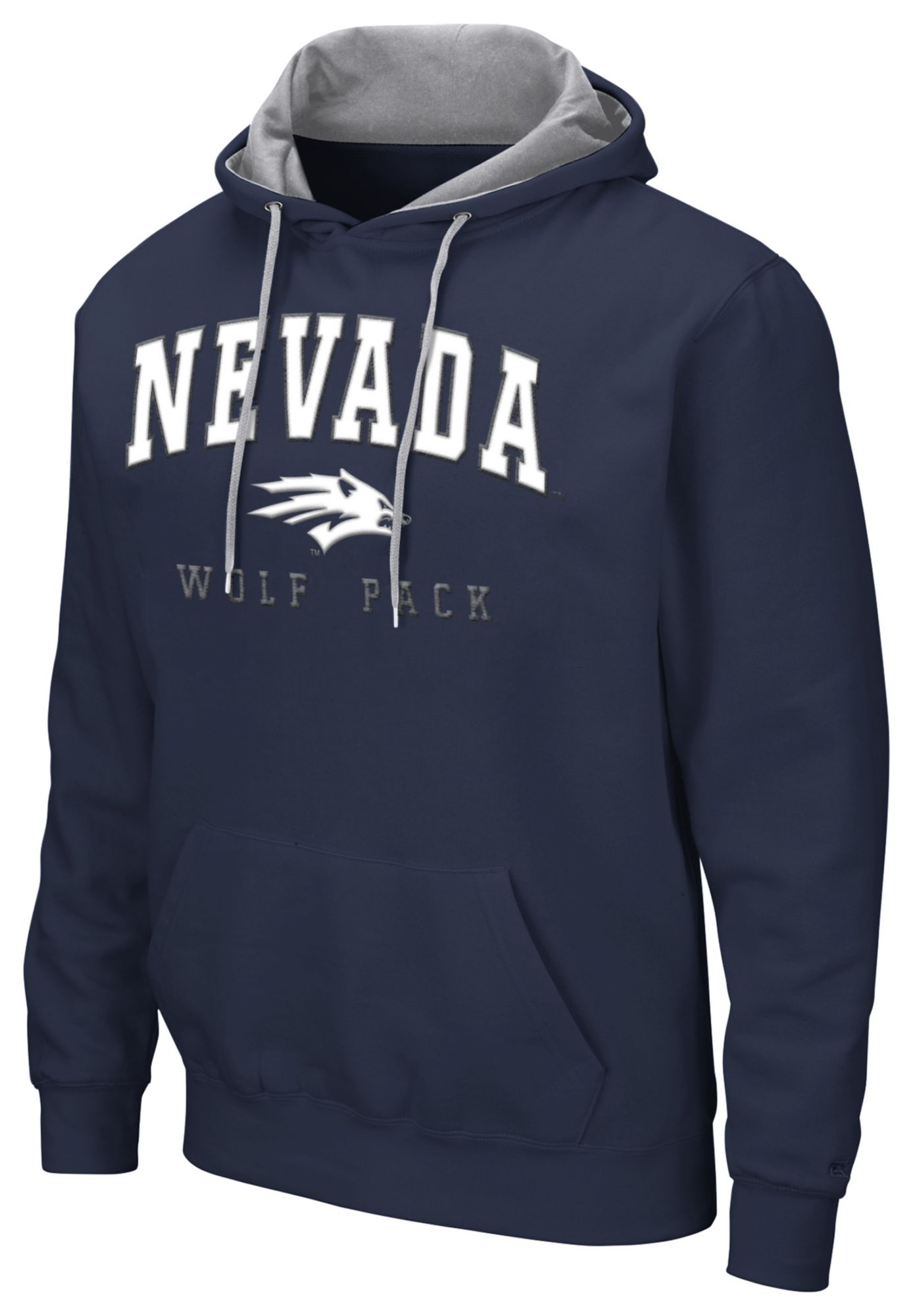 Colosseum Men's Nevada Wolf Pack Navy Pullover Hoodie