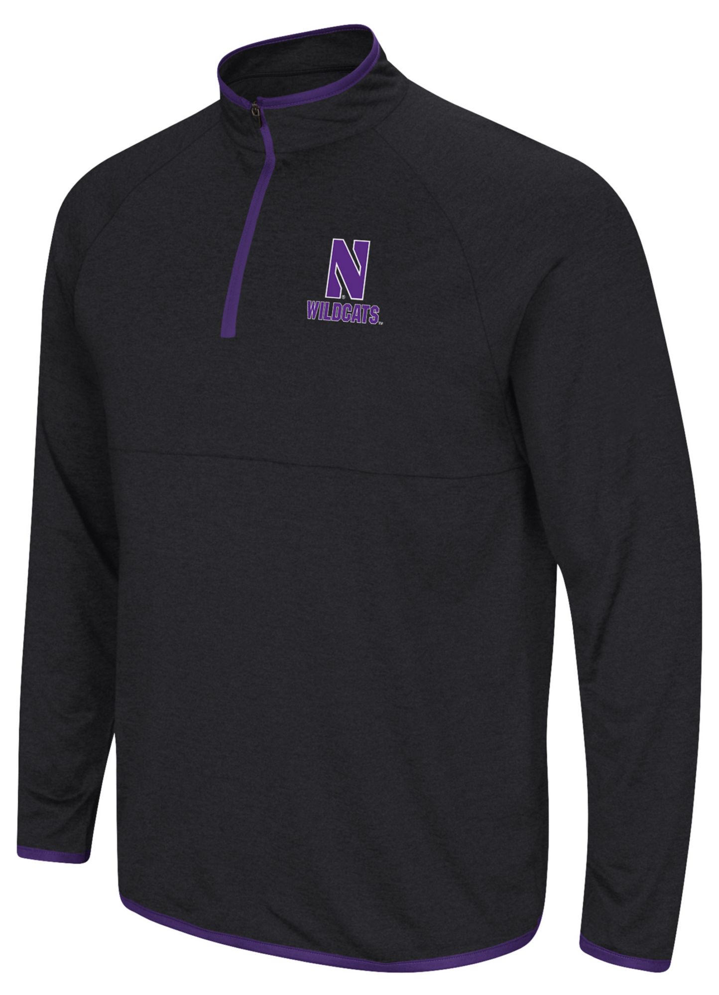 Colosseum Men's Northwestern Wildcats Black 1/4 Zip Pullover