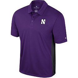 Northwestern Wildcats Under Armour® Men's Charged Cotton® Silver Grey  Short-Sleeve Tee Shirt with Printed N-Cat Northwestern University Design