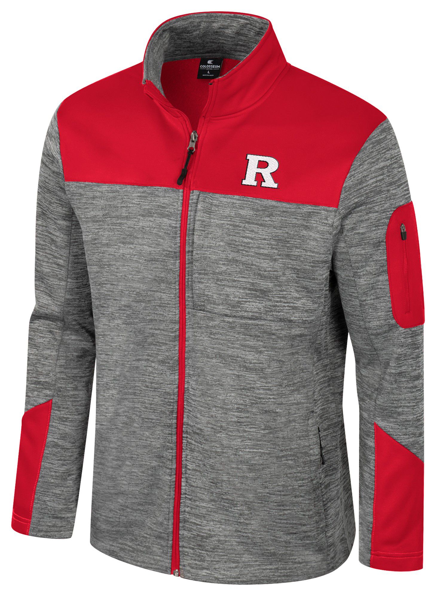 Colosseum Men's Rutgers Scarlet Knights Grey Guard Full-Zip Jacket