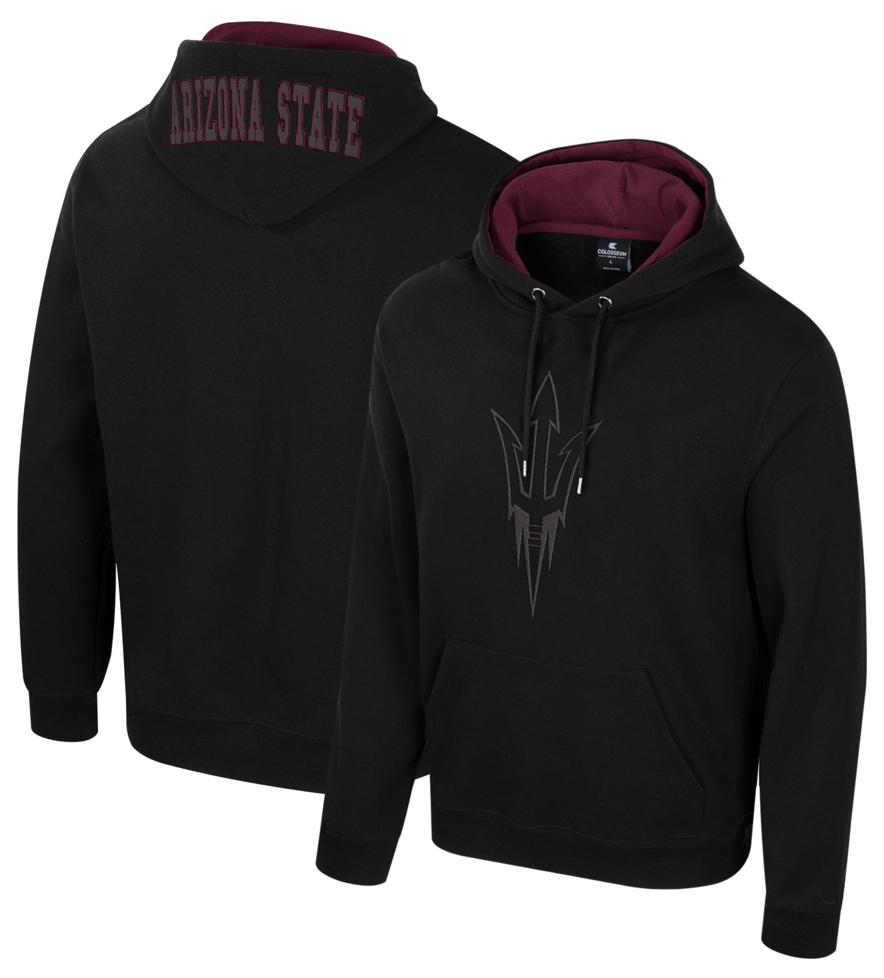 Colosseum Men's Arizona State Sun Devils Black Bioelectric Fleece Hoodie