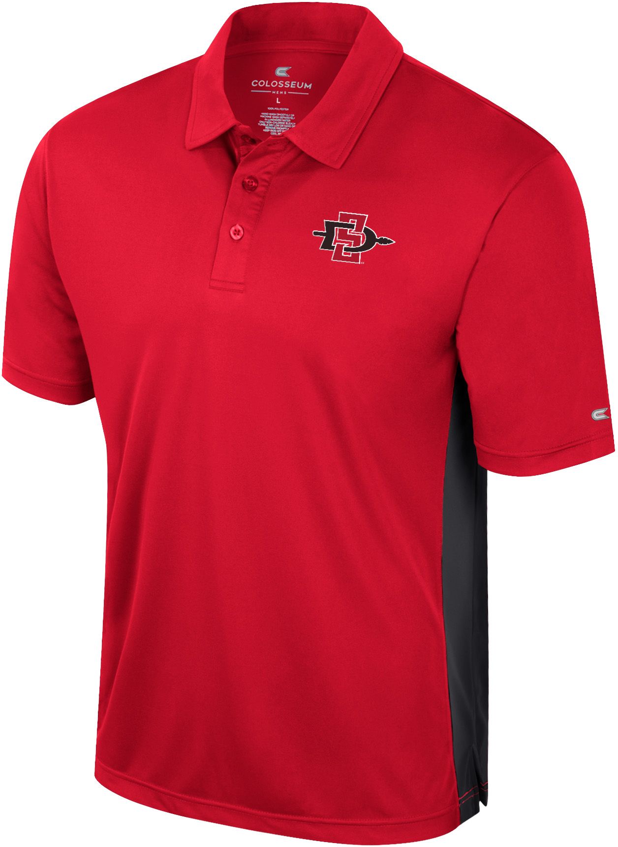 Colosseum Men's San Diego State Aztecs Red Polo