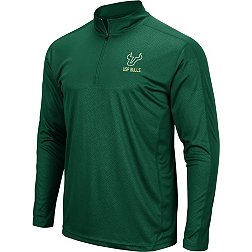 Colosseum Men's South Florida Bulls Green Loggerhead 1/4 Zip Pullover Shirt