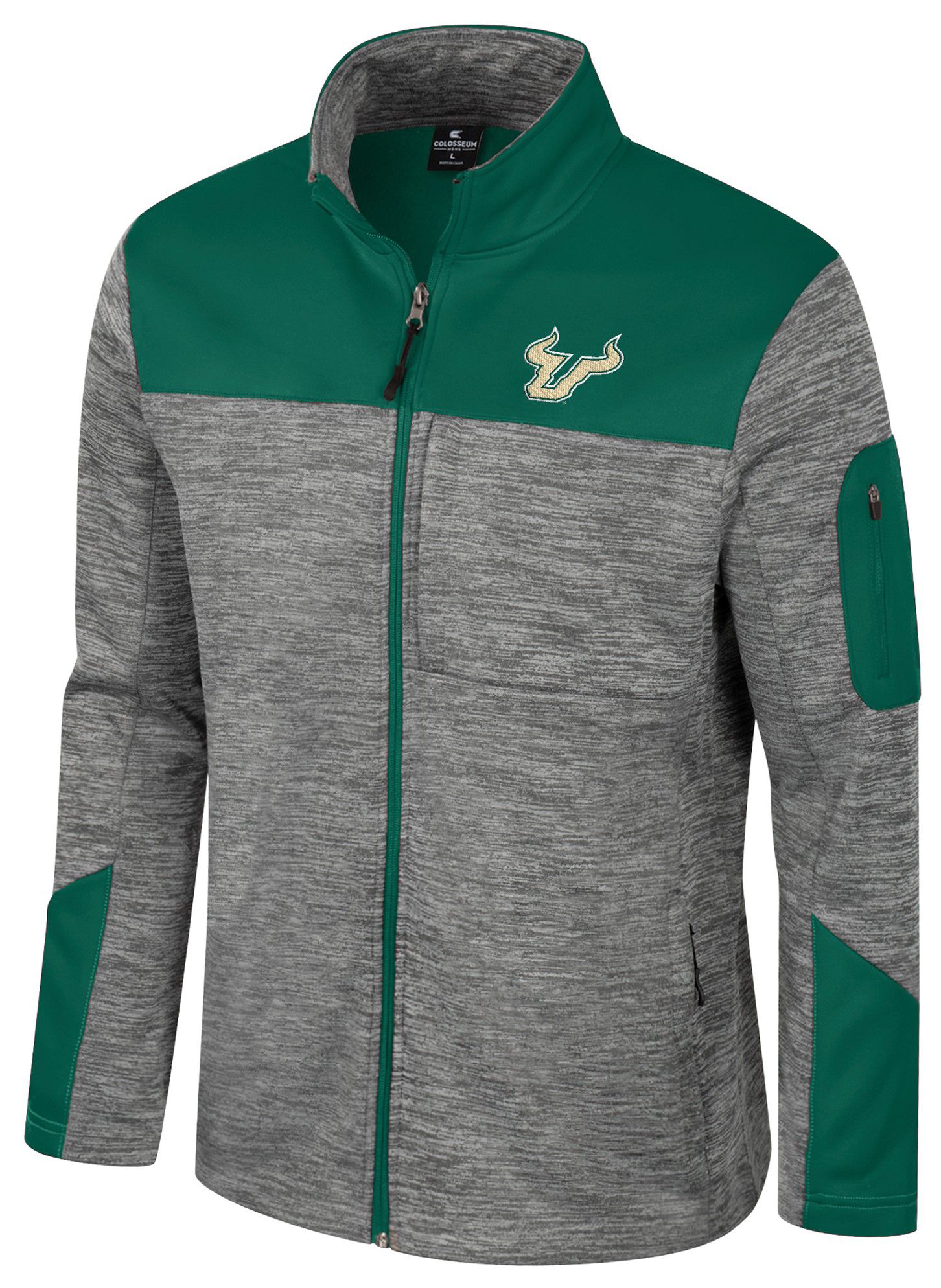 Colosseum Men's South Florida Bulls Grey Guard Full-Zip Jacket