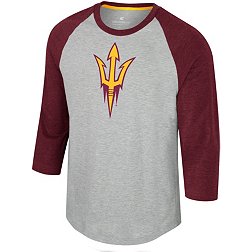 Colosseum Men's Arizona State Sun Devils Heather Grey Jonah Raglan T-Shirt