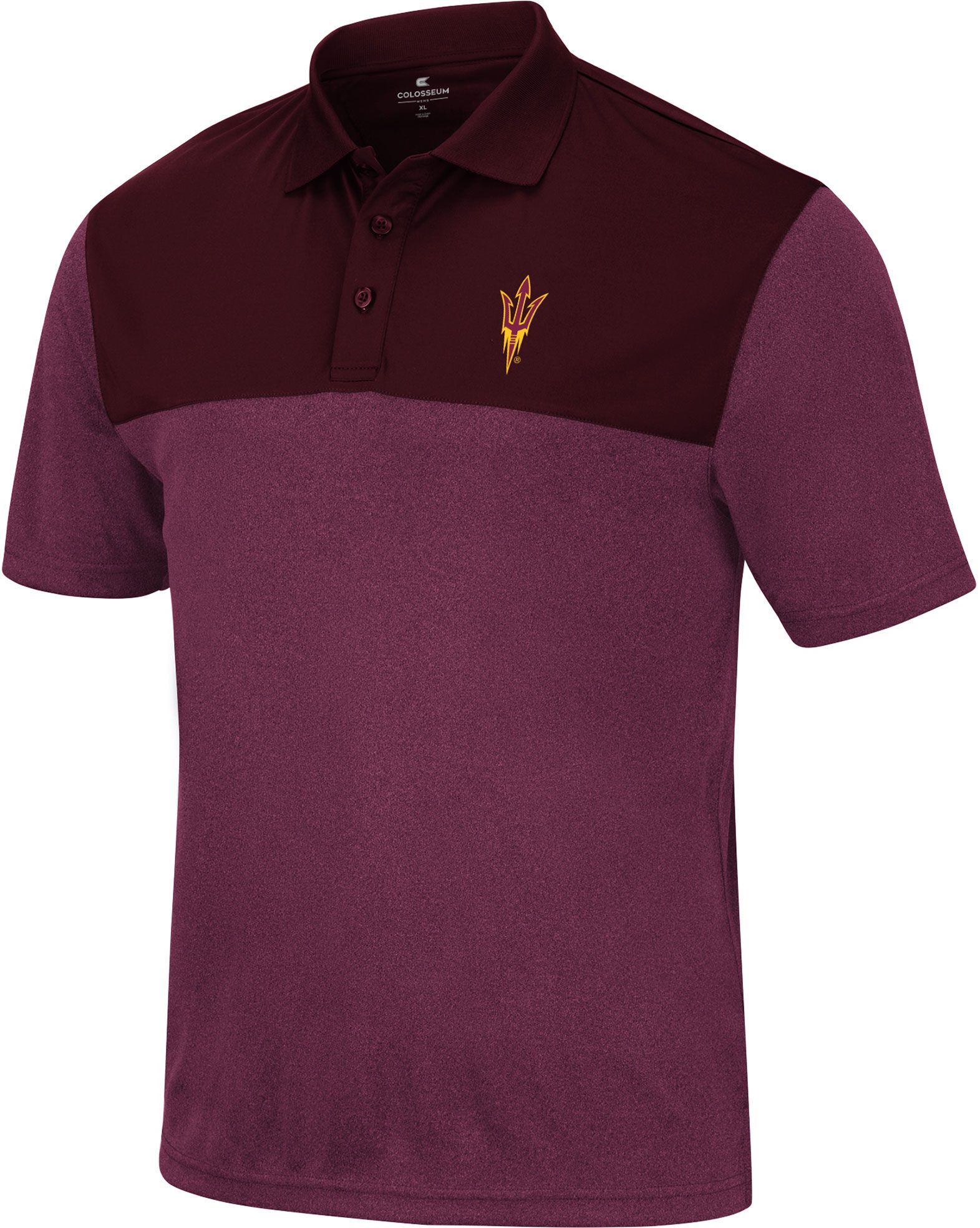 Colosseum Men's Arizona State Sun Devils Maroon Polo