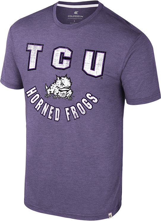 Colosseum Men's TCU Horned Frogs Purple Virtual Reality T-Shirt