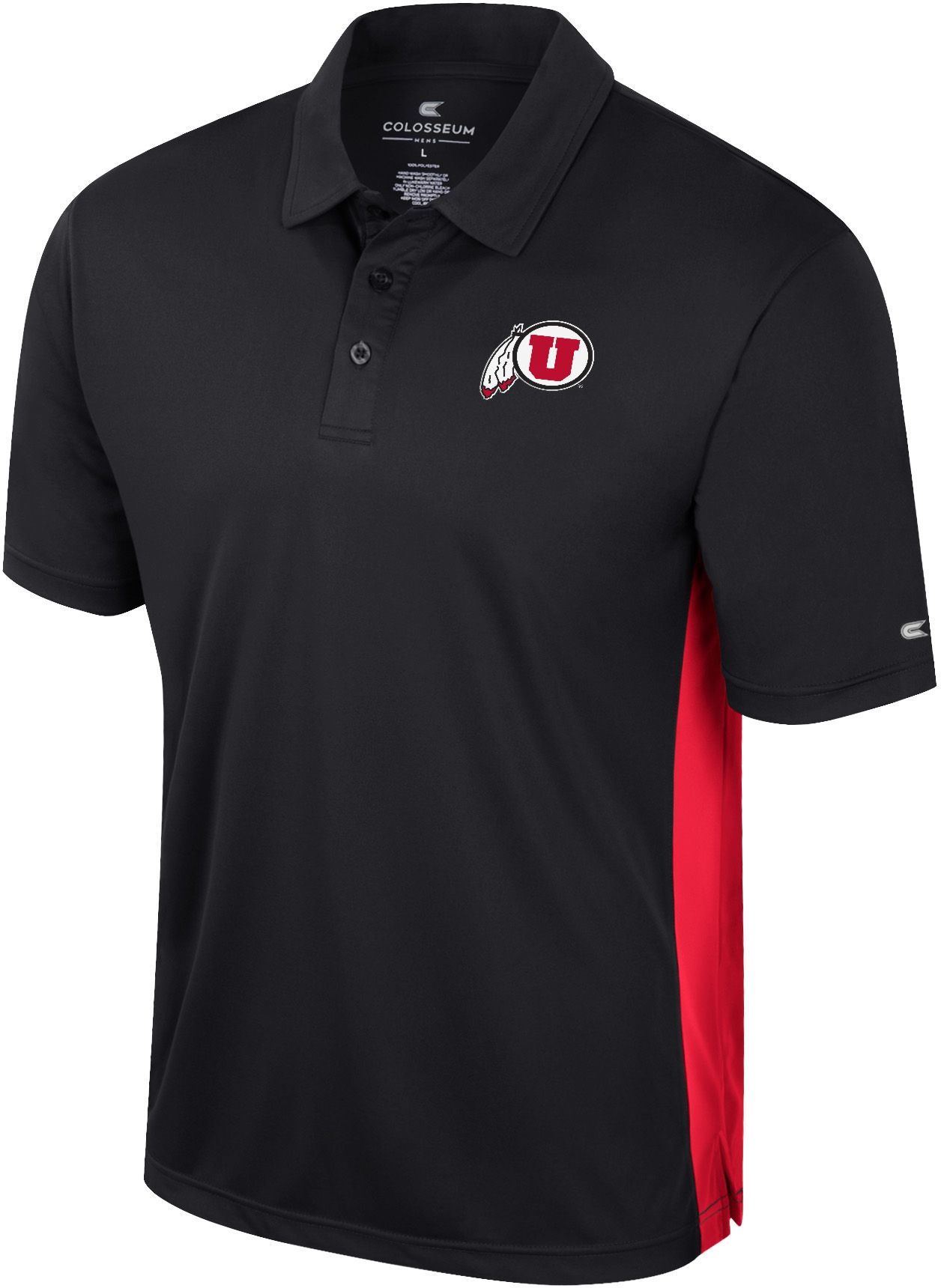 Colosseum Men's Utah Utes Black Polo