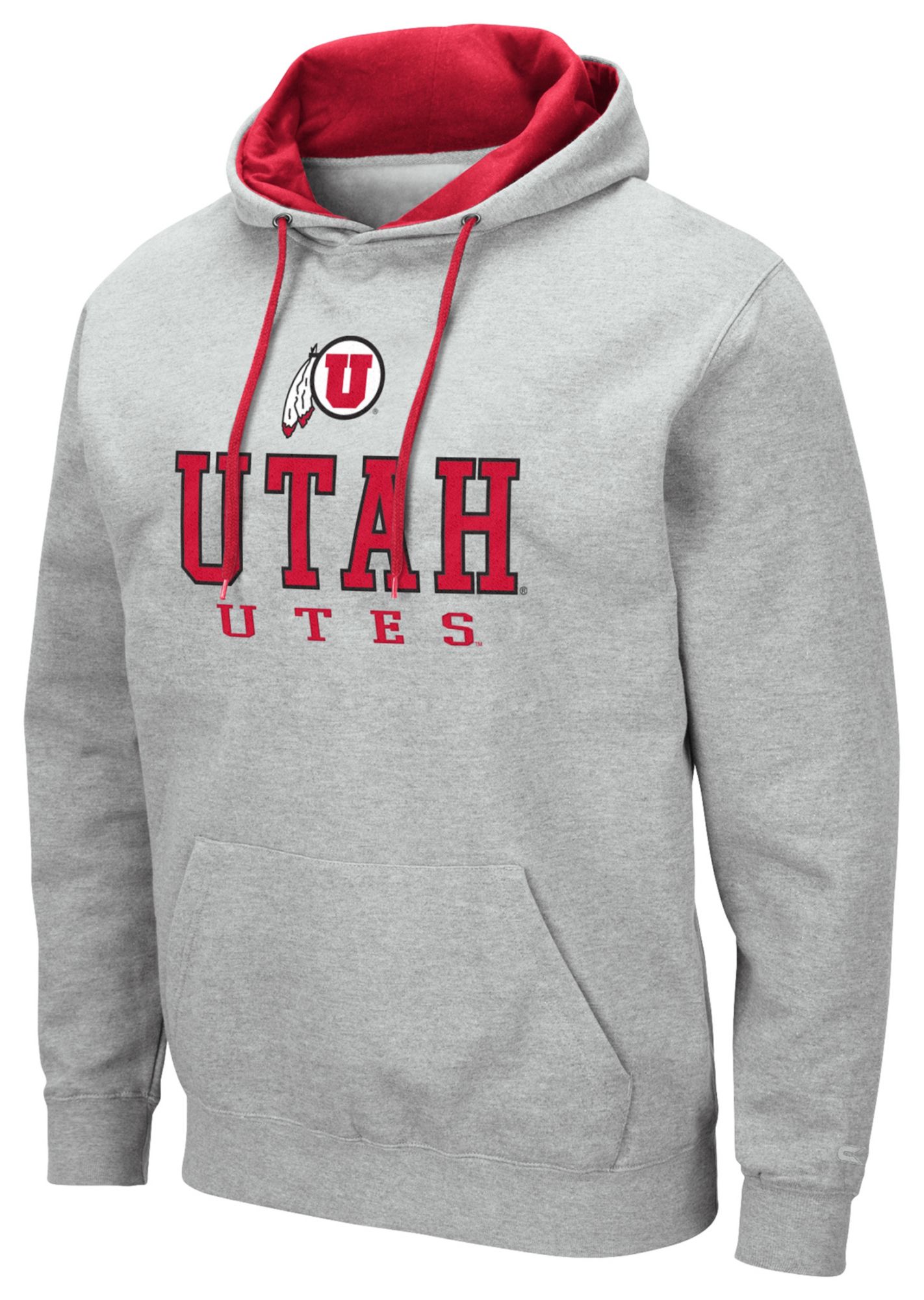 Colosseum Men's Utah Utes Heather Grey Pullover Hoodie