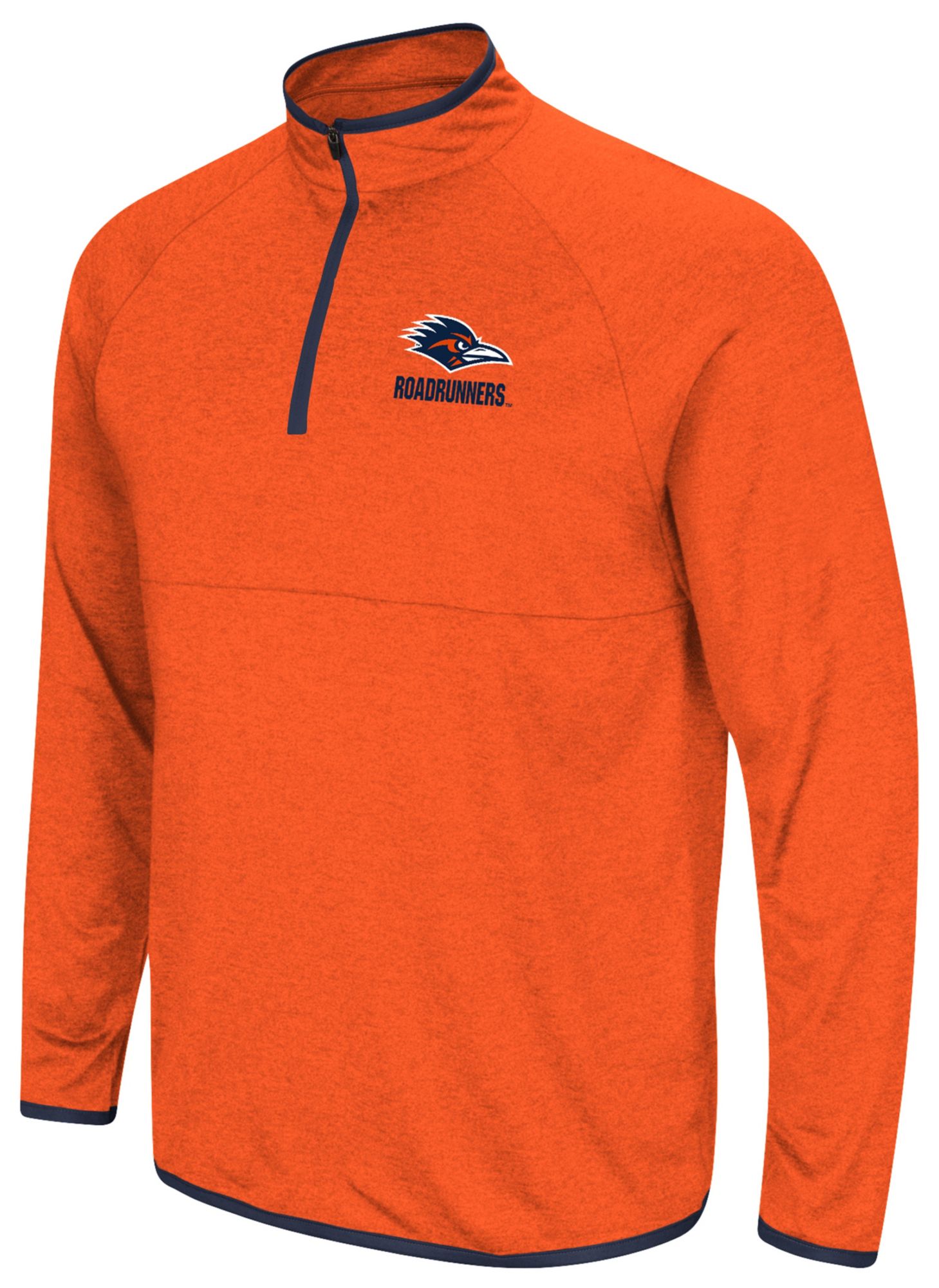Colosseum Men's UT San Antonio Roadrunners Orange 1/4 Zip Pullover