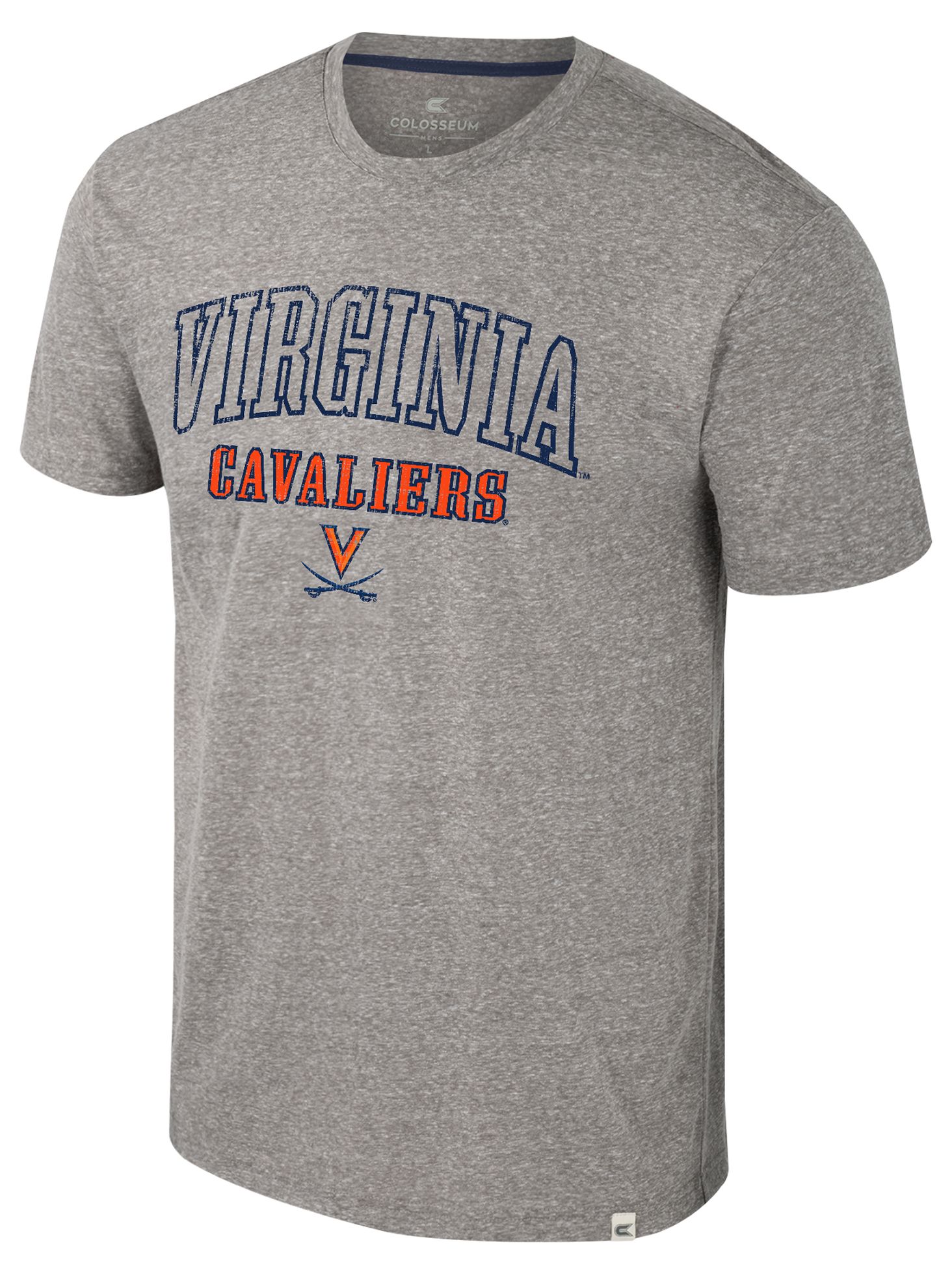 Colosseum Men's  Virginia Cavaliers Heather Grey Electromagnetic T-Shirt