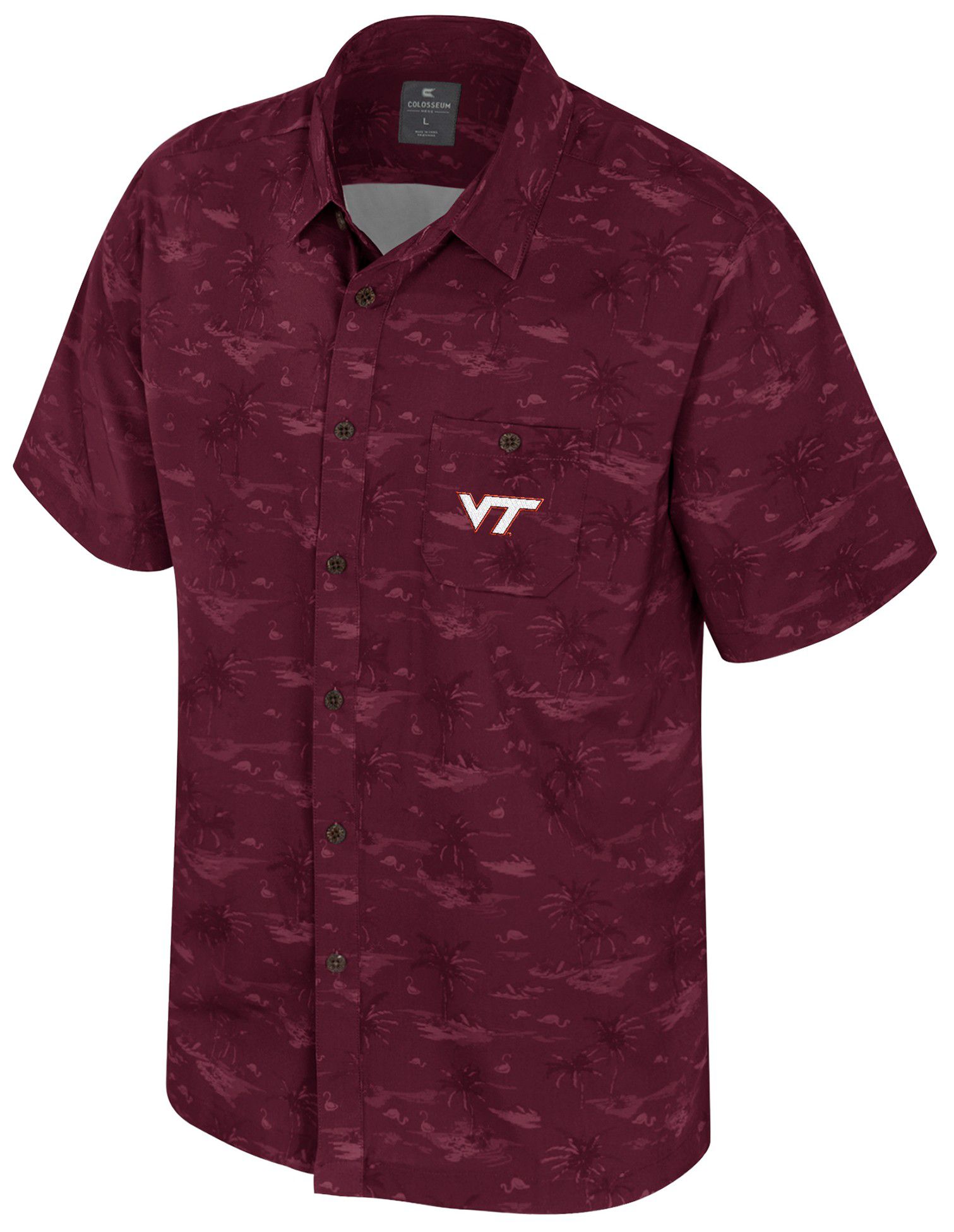 Colosseum Men's Virginia Tech Hokies Maroon Atmosphere Camp T-Shirt