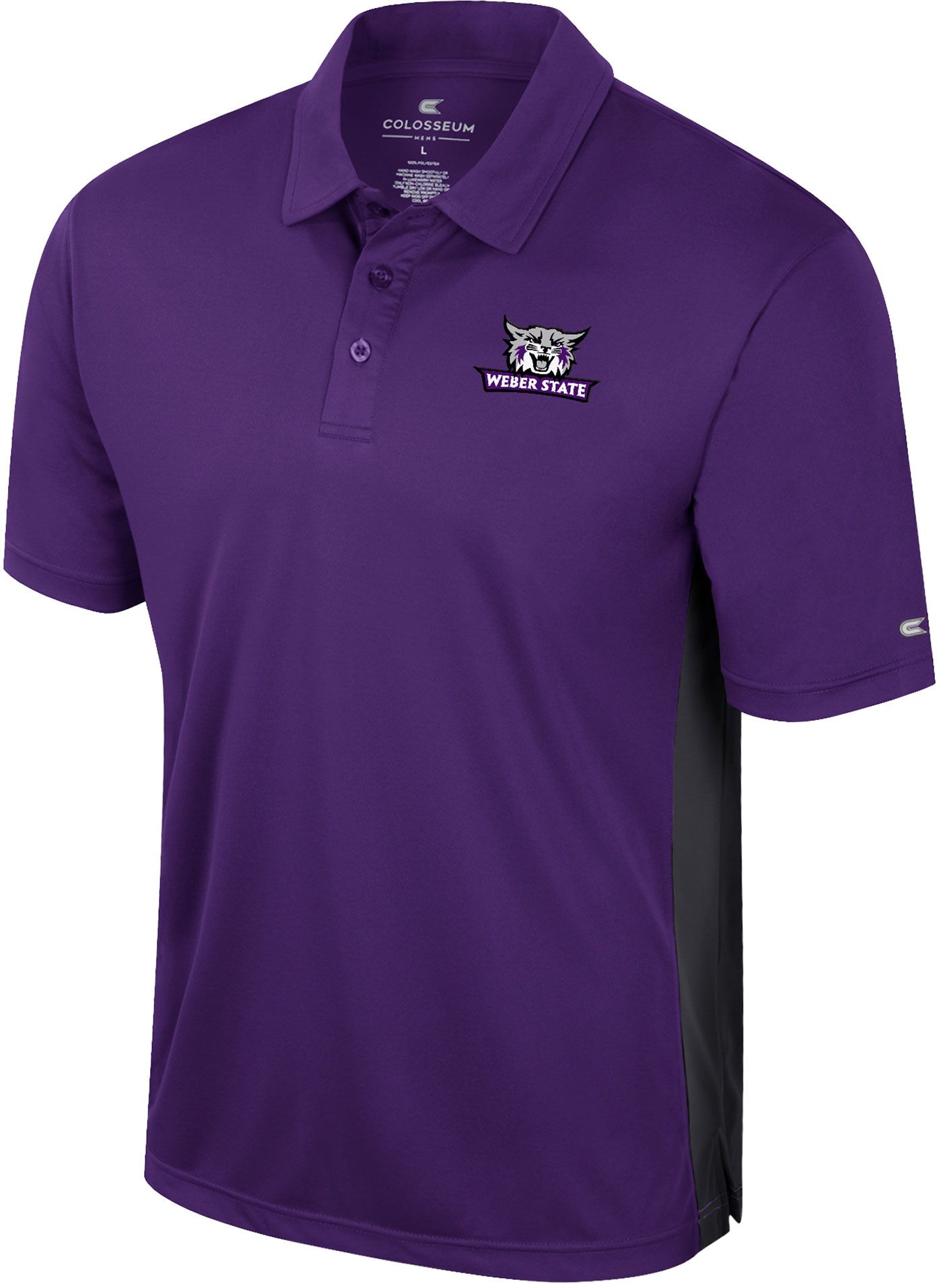 Colosseum Men's Weber State Wildcats Purple Set In Polo