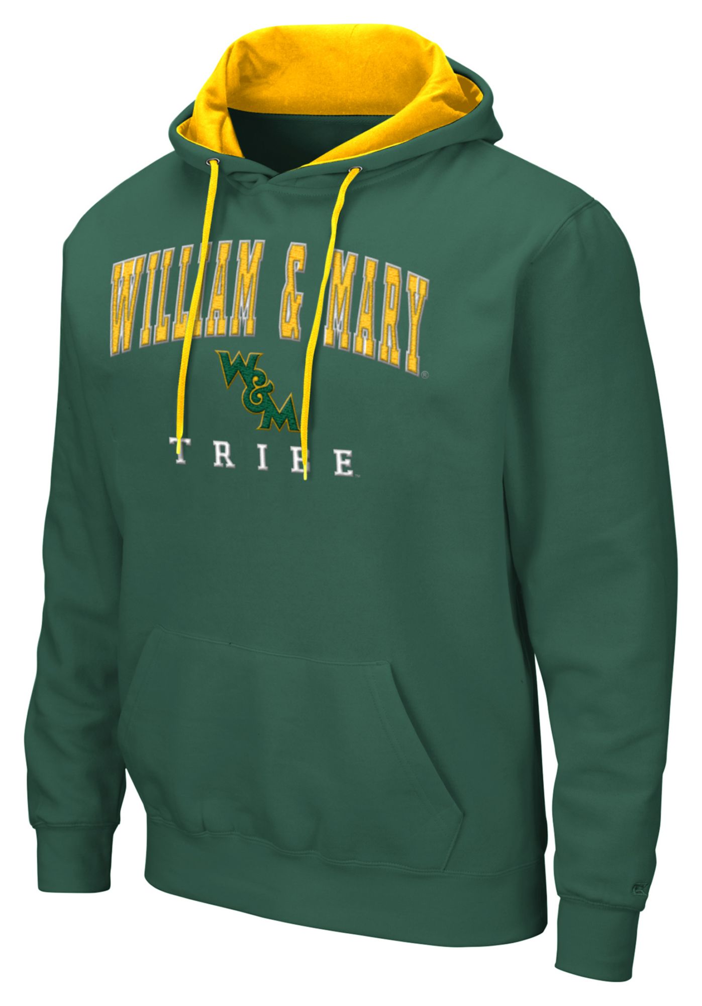 Colosseum Men's William & Mary Tribe Green Pullover Hoodie