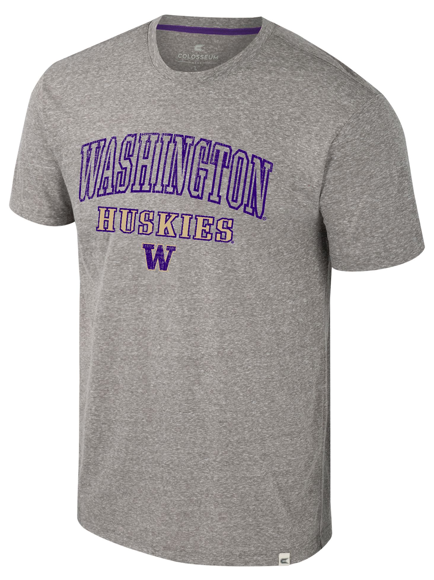 Colosseum Men's  Washington Huskies Heather Grey Electromagnetic T-Shirt