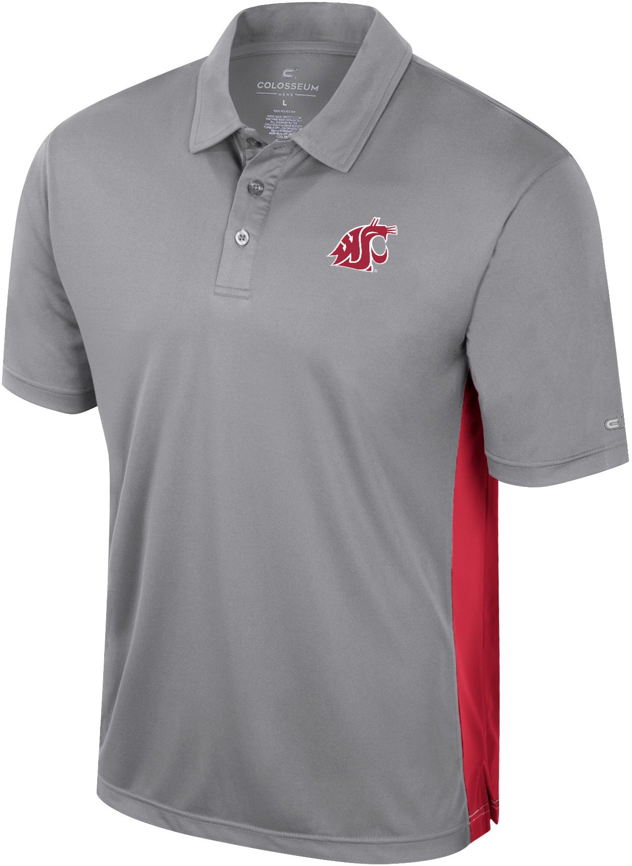 Colosseum Men's Washington State Cougars Grey Polo