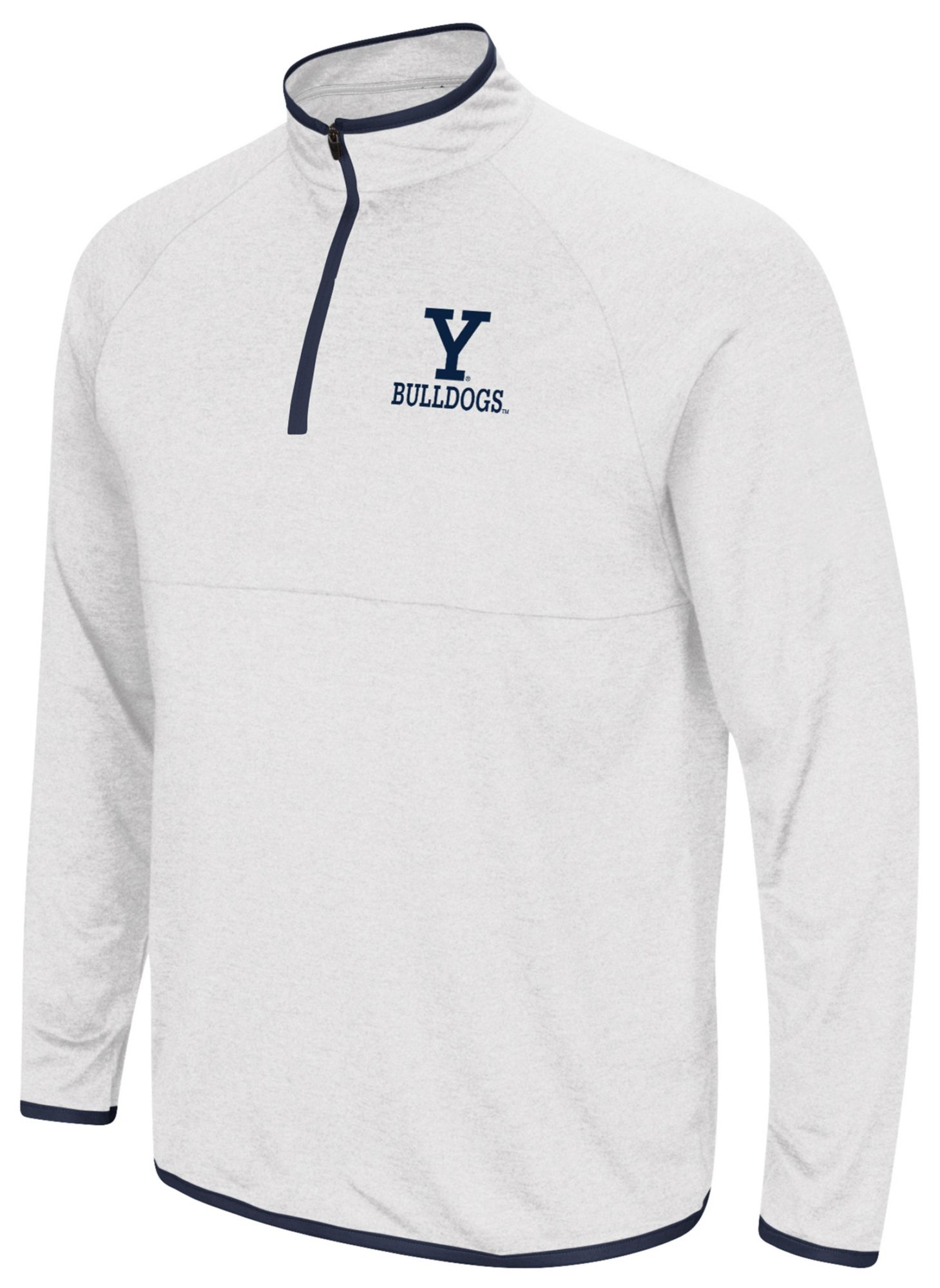 Colosseum Men's Yale Bulldogs White 1/4 Zip Pullover