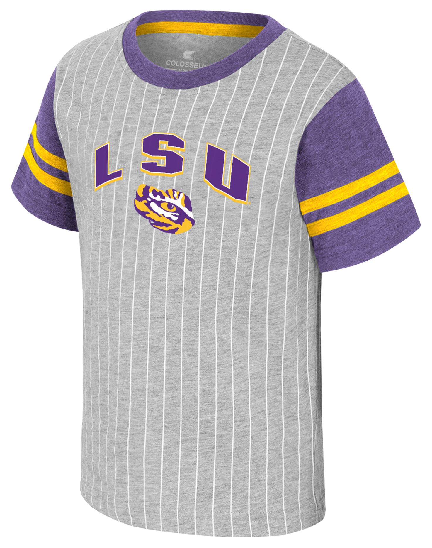 Colosseum Toddler LSU Tigers Heather Grey Airball T-Shirt