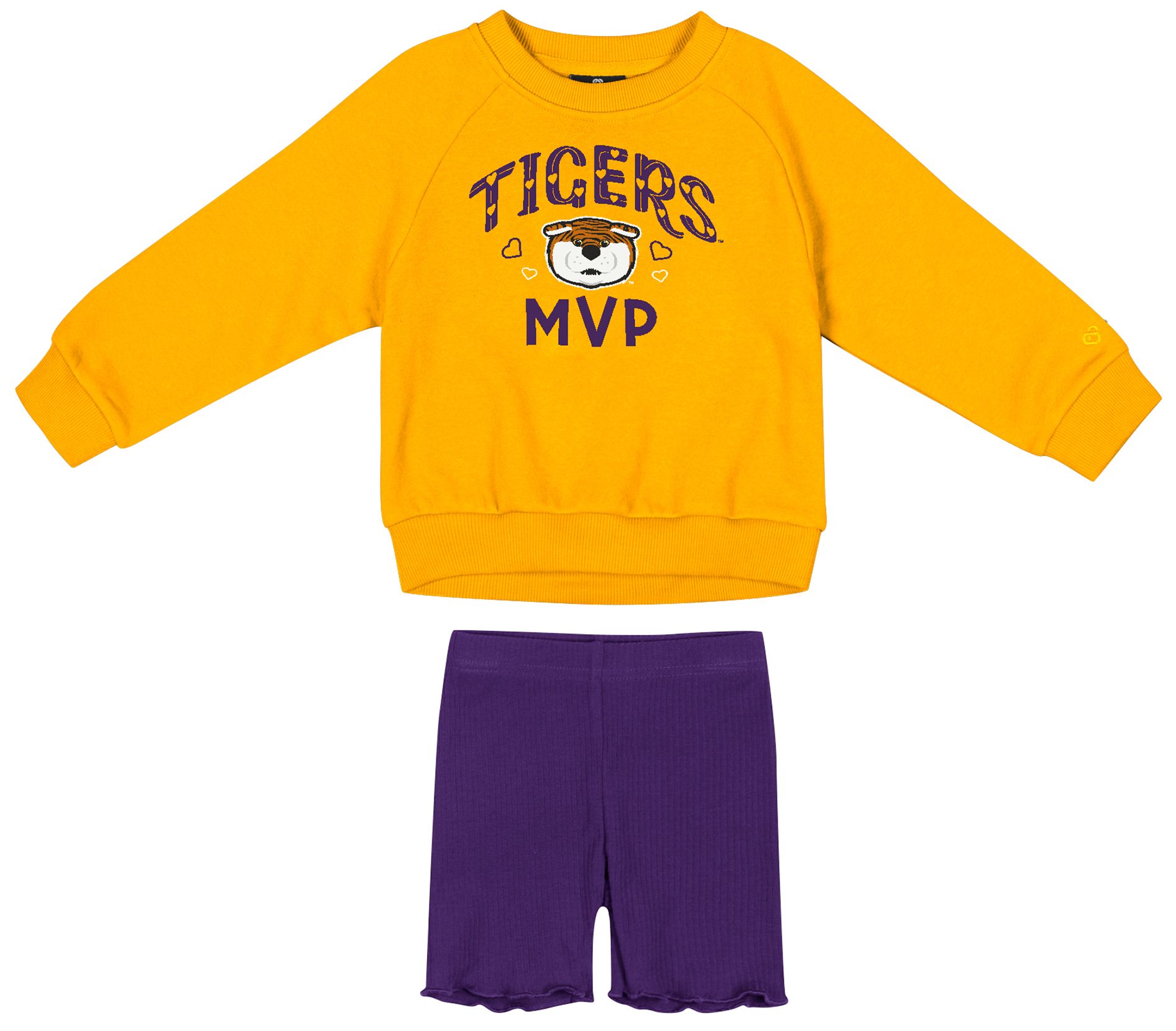 Colosseum Toddler LSU Tigers Purple Beta Fleece and Shorts Set