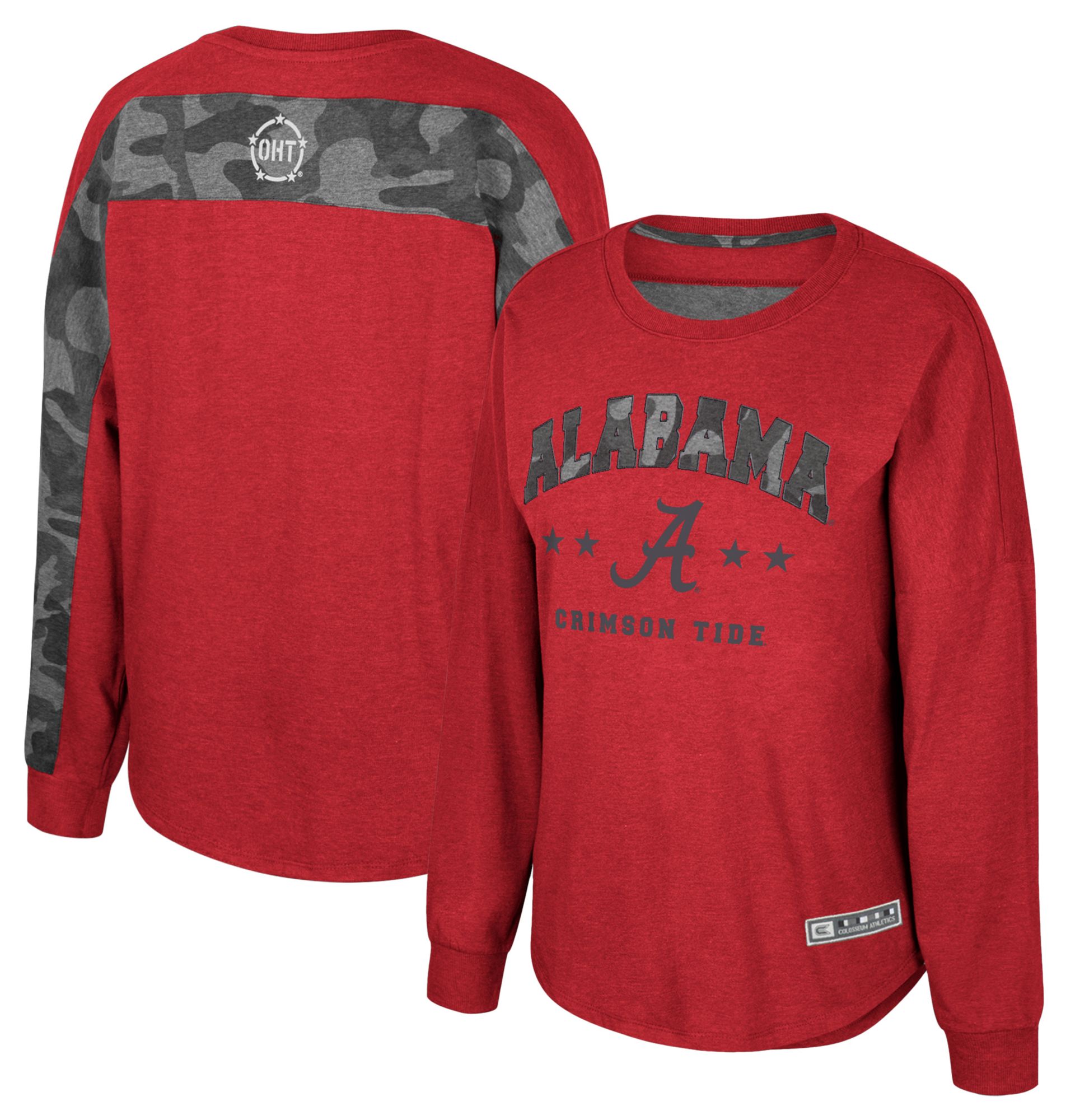 Colosseum Women's Alabama Crimson Tide Cardinal Oorah Long sleeve Dolman T-Shirt