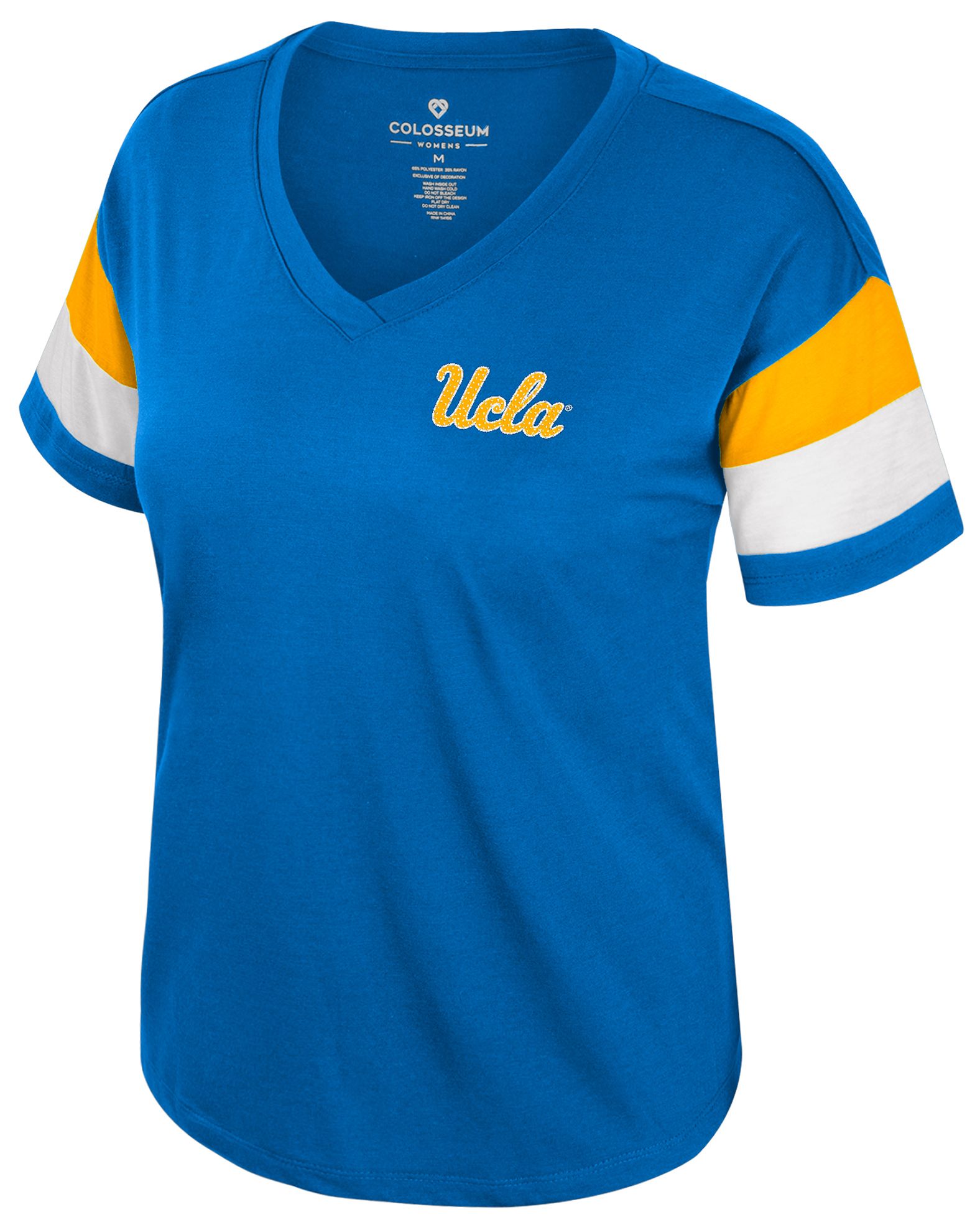 Colosseum Women's UCLA Bruins Blue Sparkle V-Neck T-Shirt