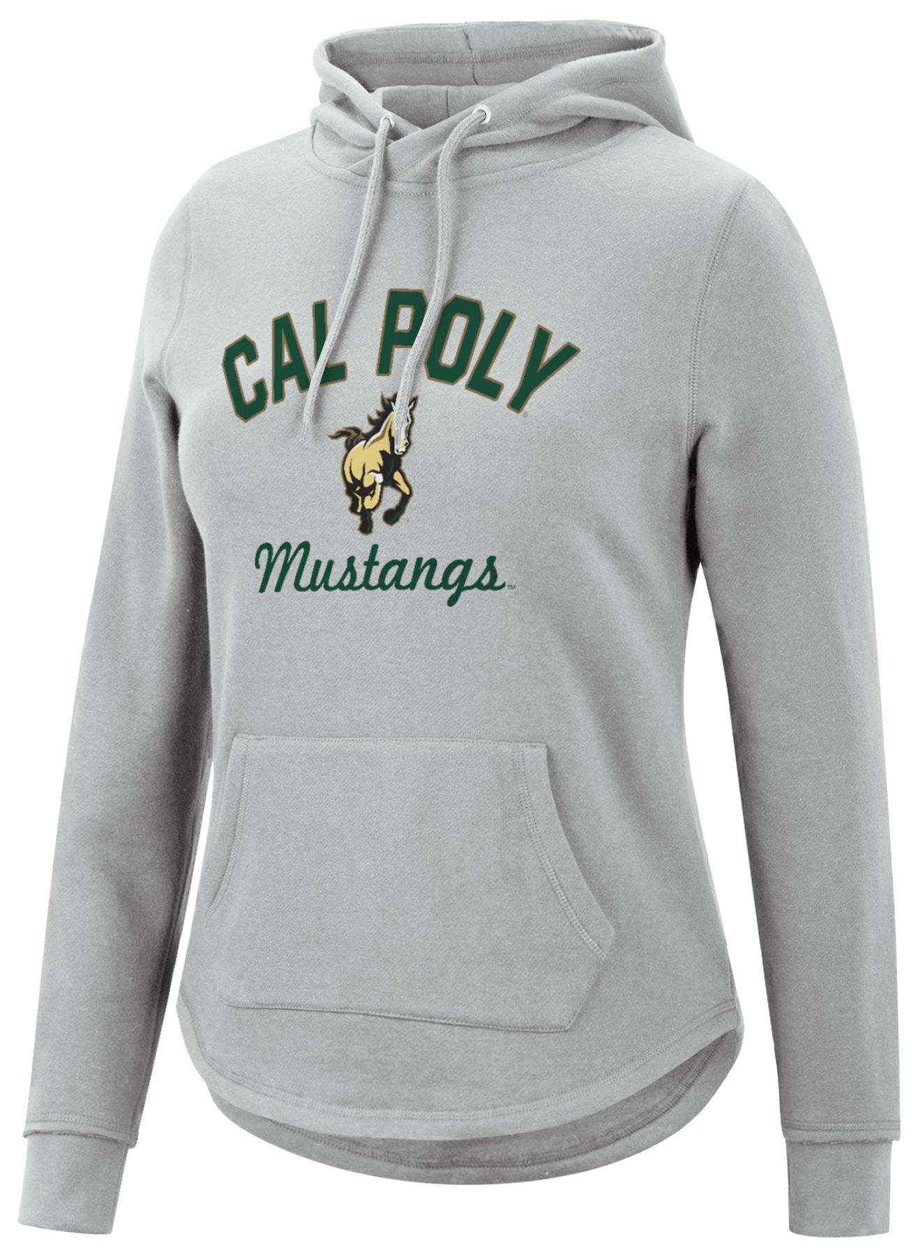 Colosseum Women's Cal Poly Mustangs Grey Pullover Hoodie