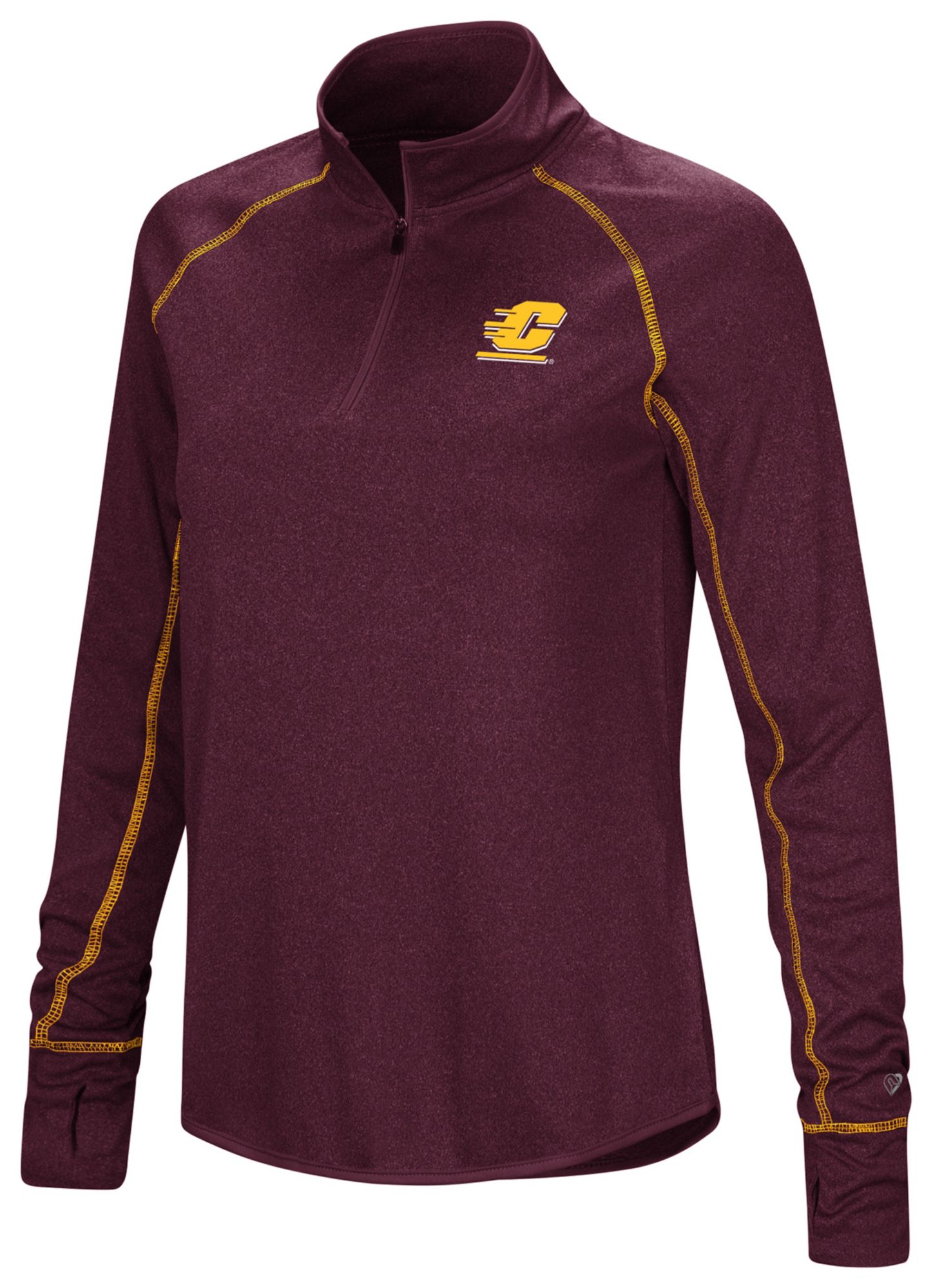 Colosseum Women's Central Michigan Chippewas Maroon 1/4 Zip Pullover