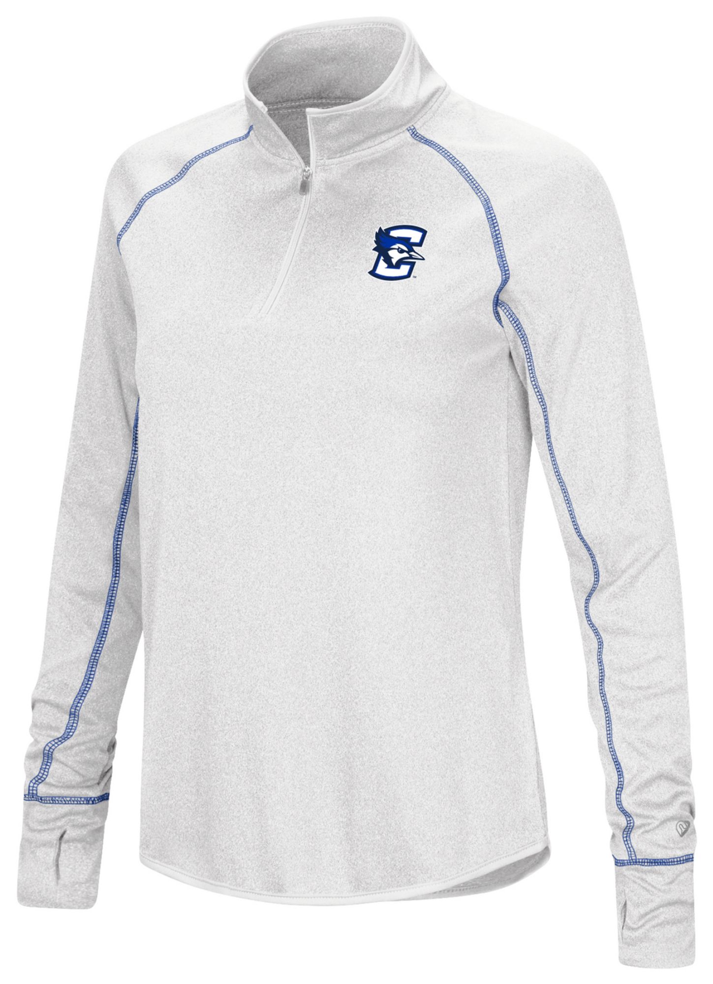 Colosseum Women's Creighton Bluejays White 1/4 Zip Pullover