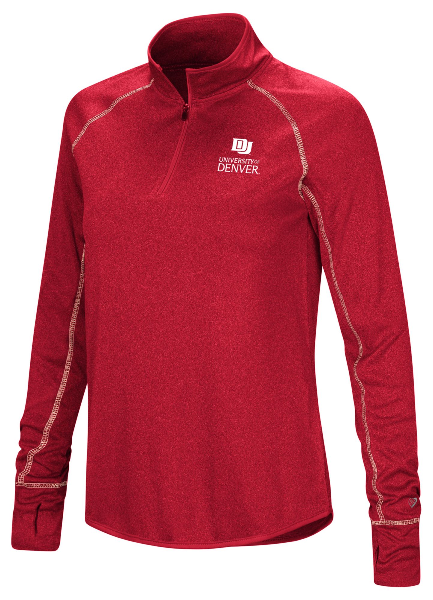 Colosseum Women's Denver Pioneers Cardinal 1/4 Zip Pullover