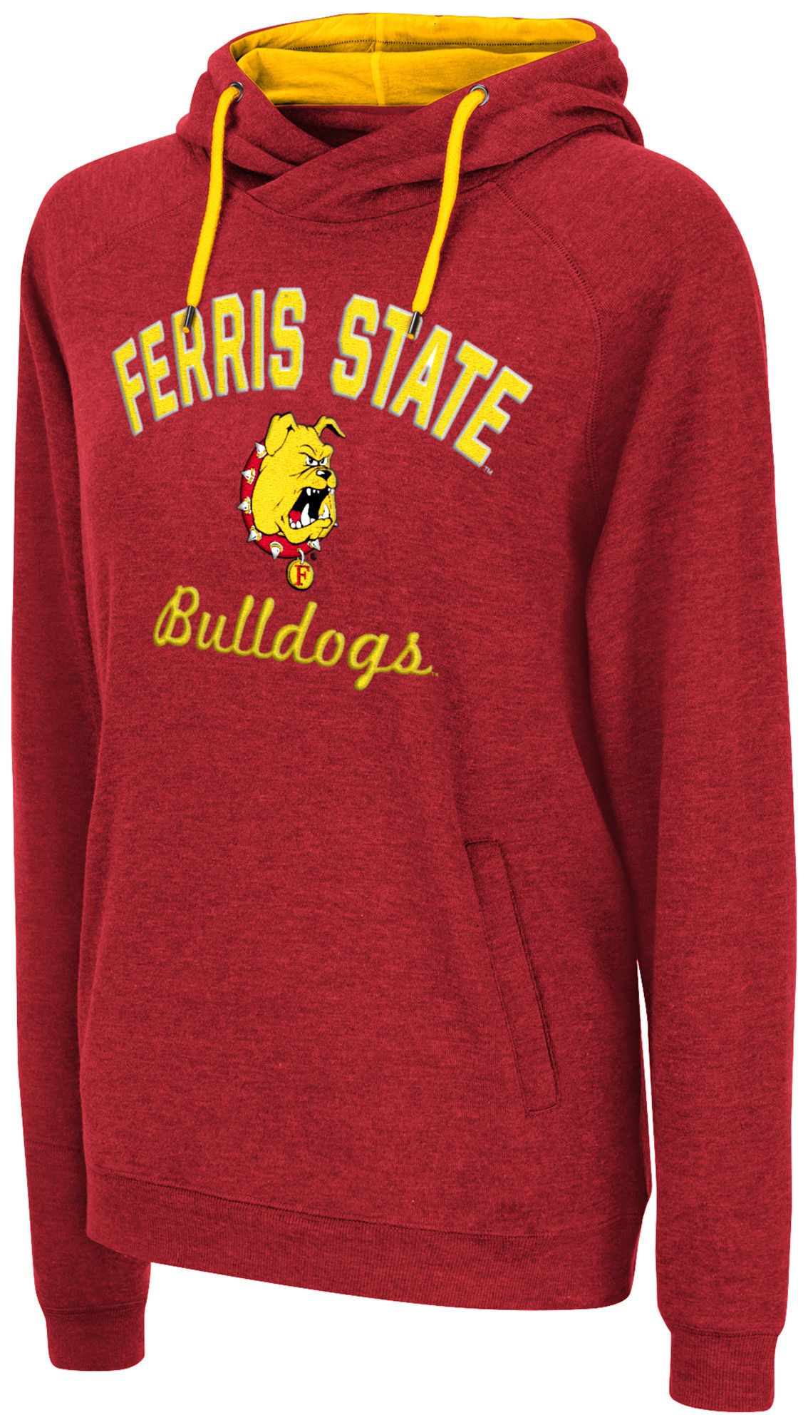 Colosseum Women's Ferris State Bulldogs  Red Pullover Hoodie