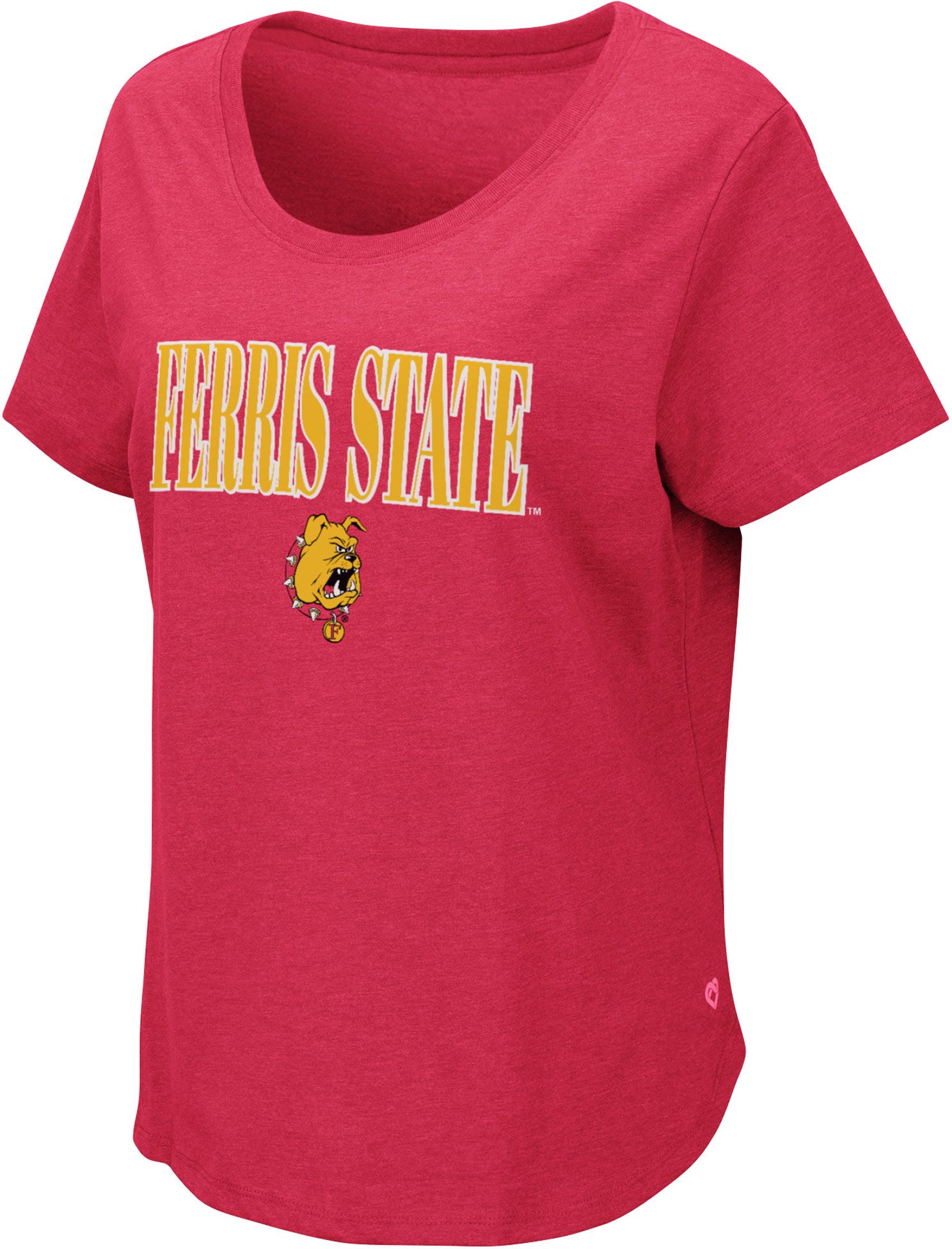 Colosseum Women's Ferris State Bulldogs  Red T-Shirt
