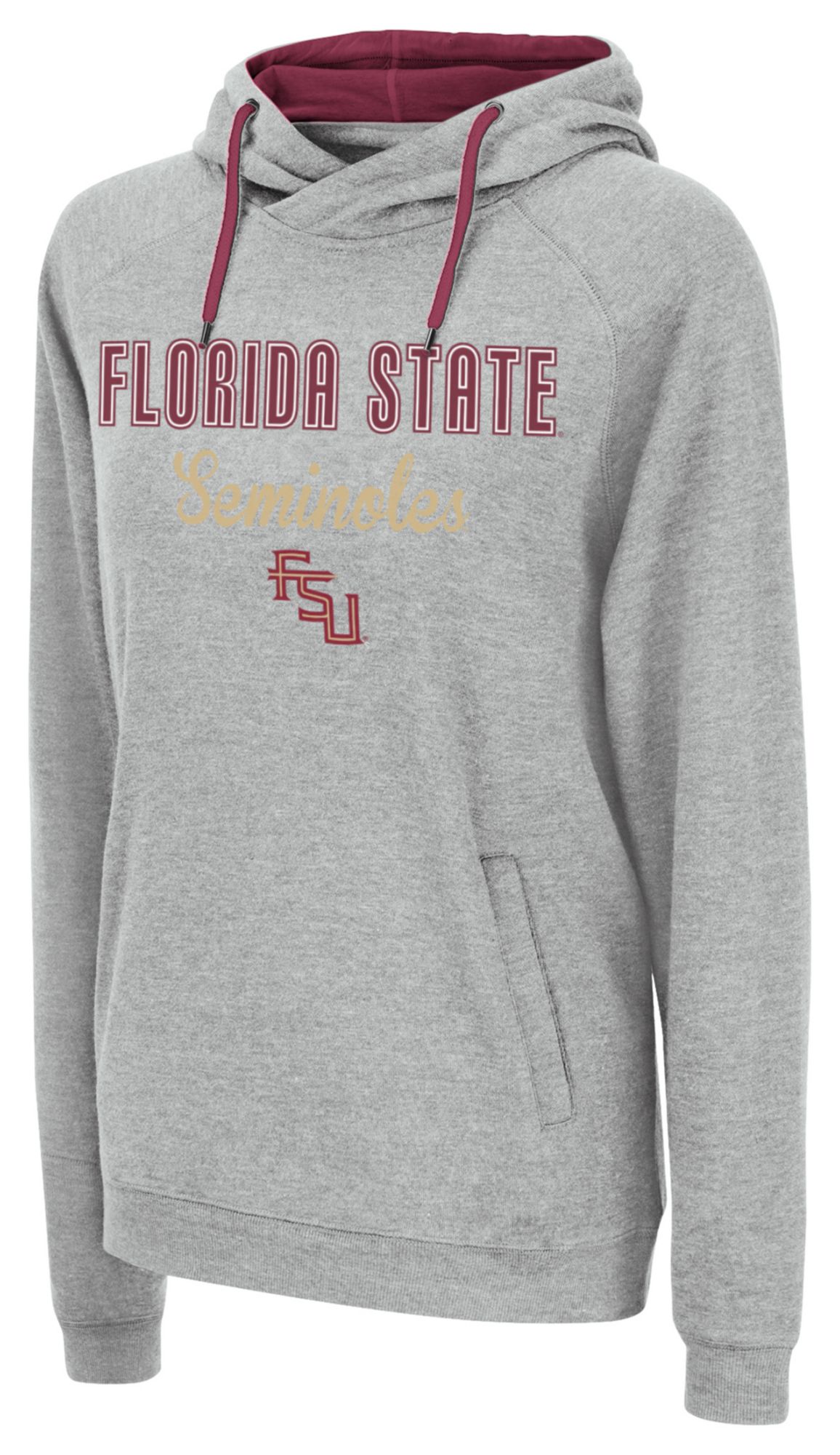 Colosseum Women's Florida State Seminoles Heather Grey Pullover Hoodie