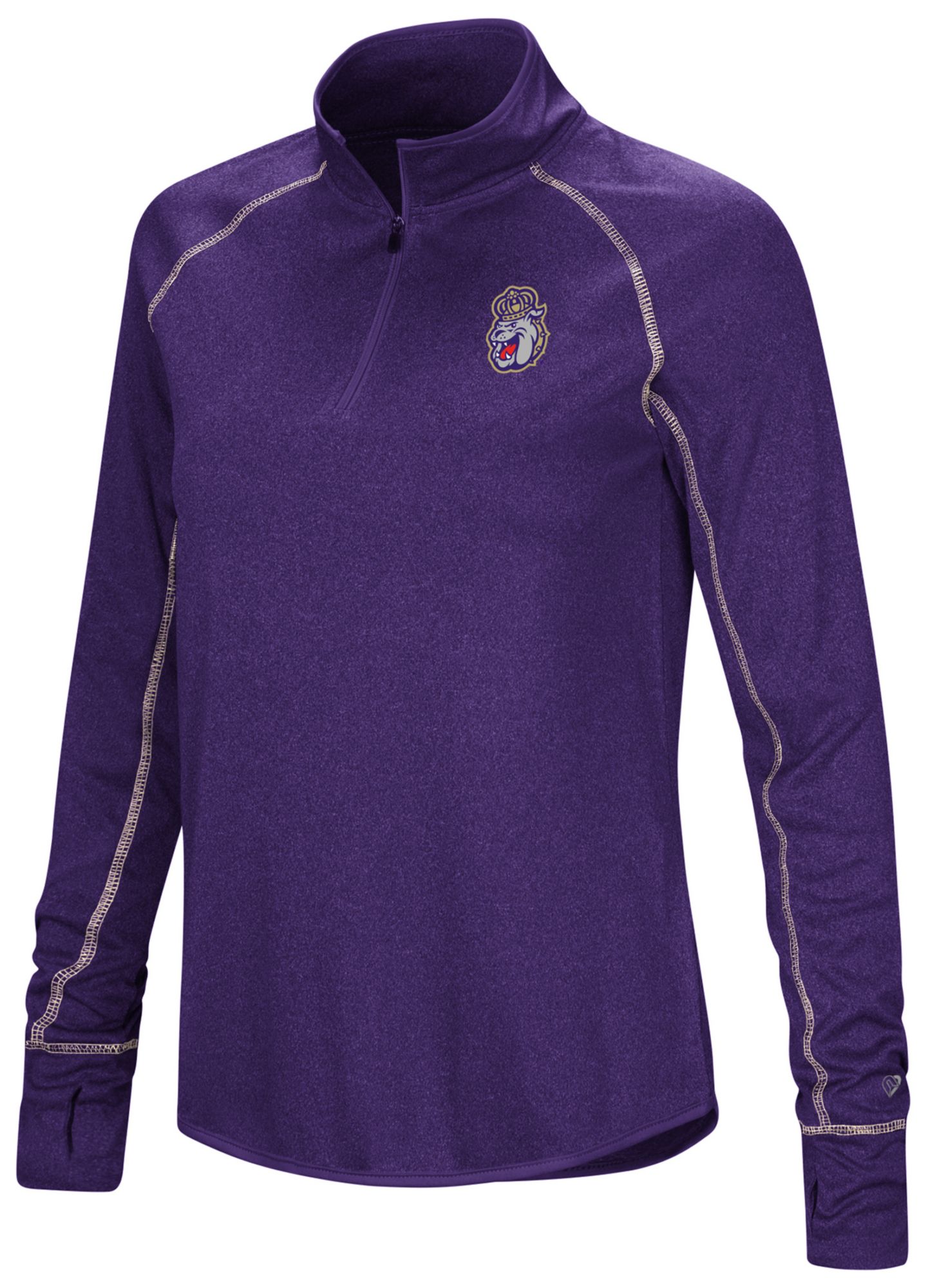 Colosseum Women's James Madison Dukes Purple 1/4 Zip Pullover