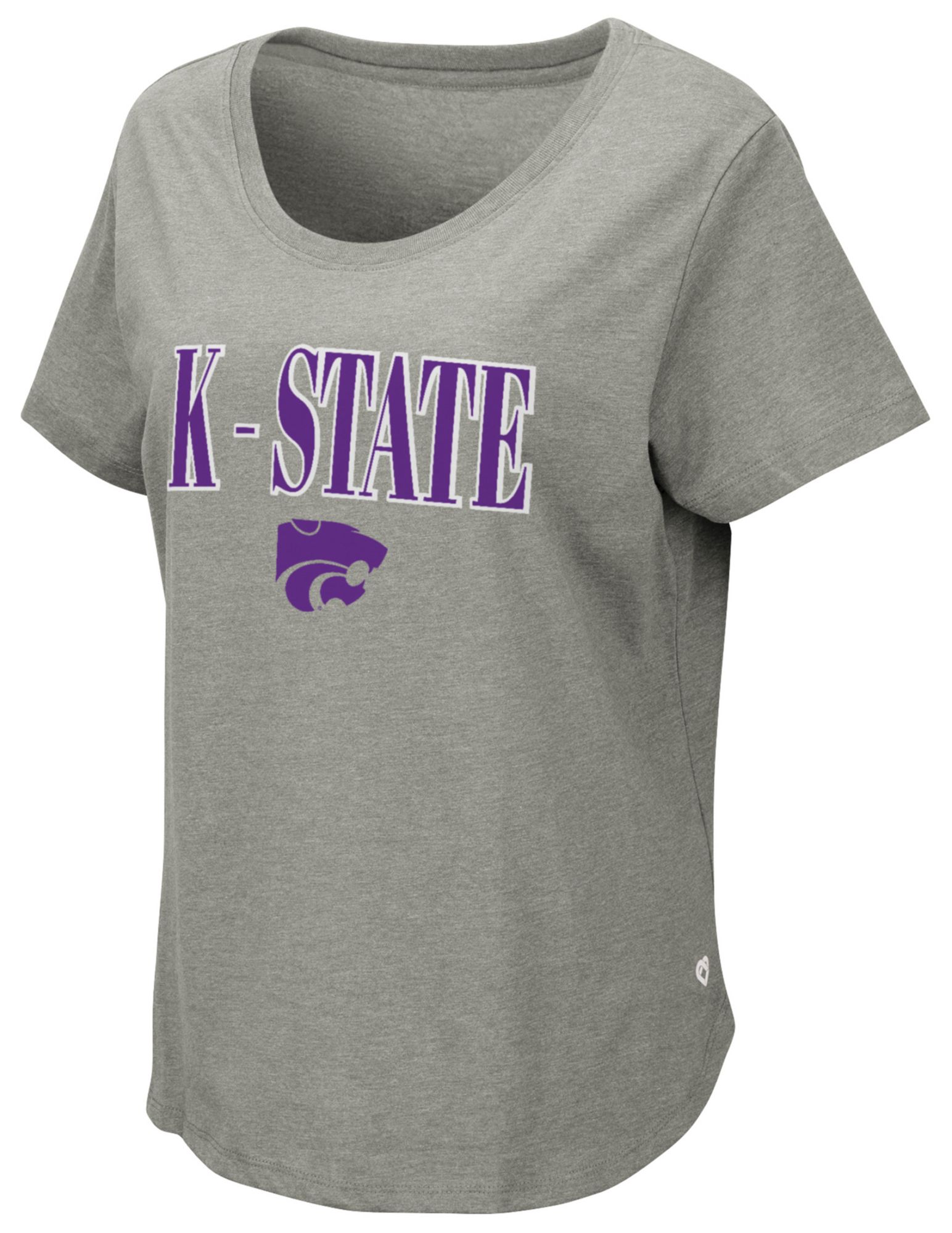 Colosseum Women's Kansas State Wildcats Heather Grey T-Shirt