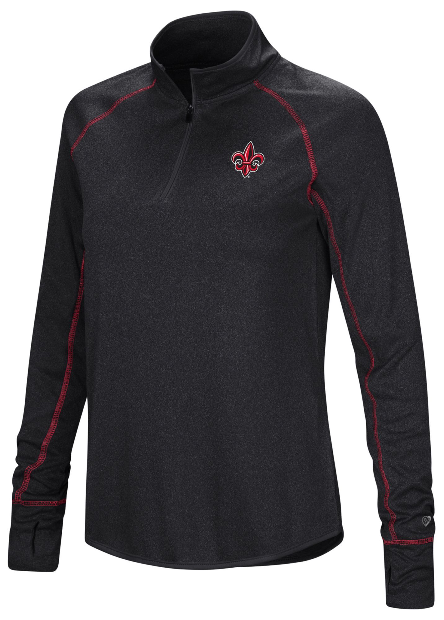 Colosseum Women's Louisiana-Lafayette Ragin' Cajuns Black 1/4 Zip Pullover