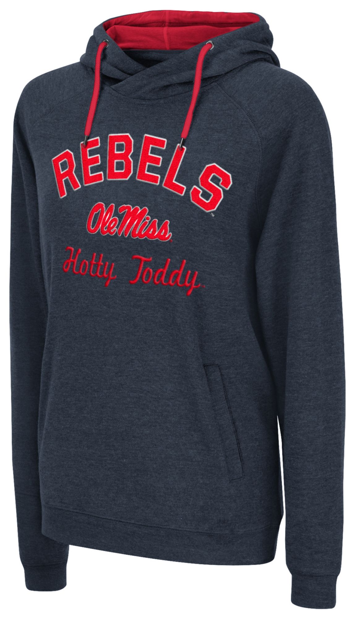 Colosseum Women's Ole Miss Rebels Navy Pullover Hoodie