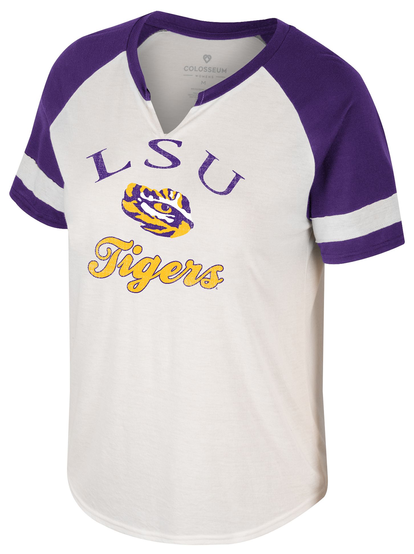 Colosseum Women's LSU Tigers Cream V- Notch T-Shirt